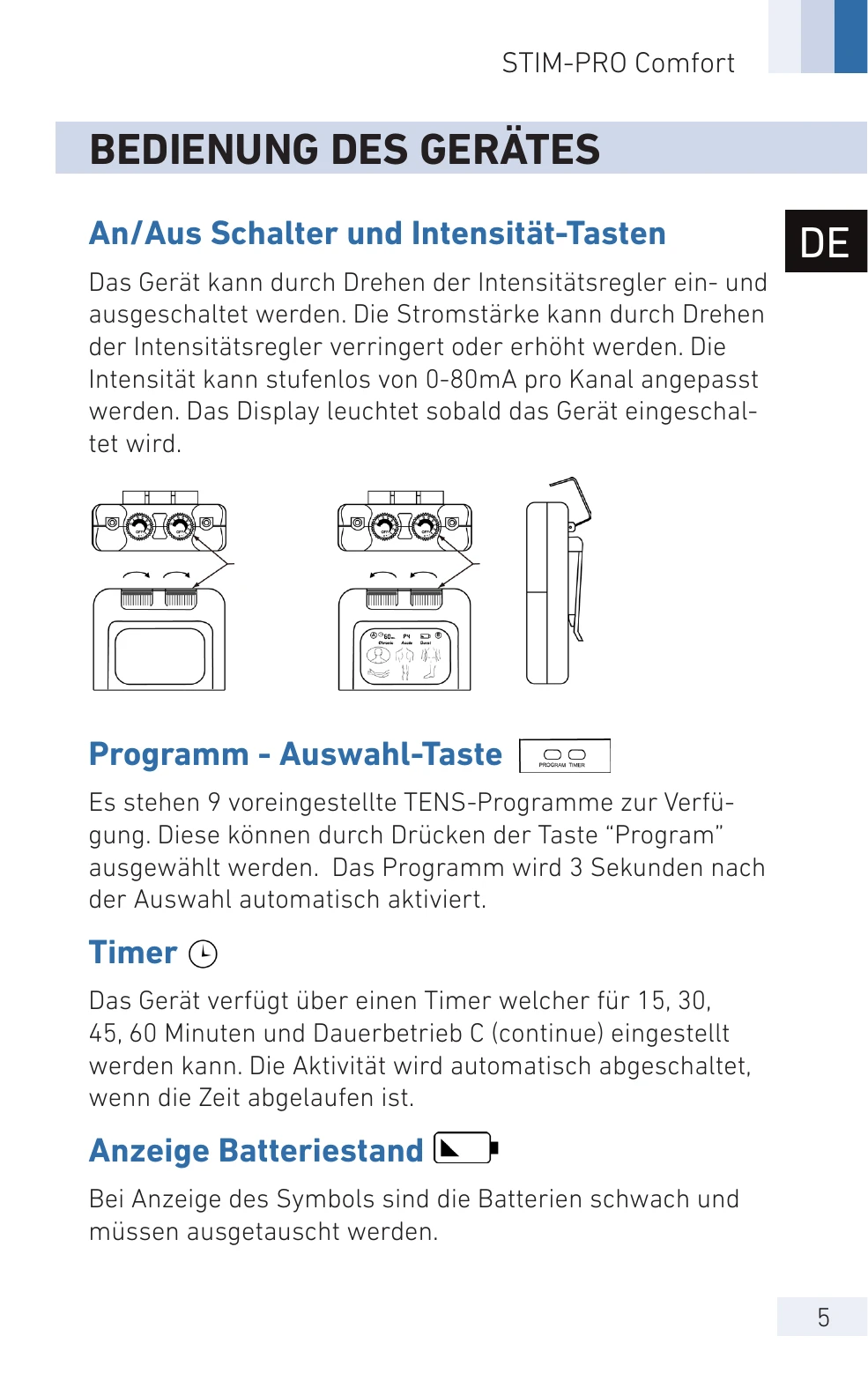 Manual for STIM-PRO Comfort