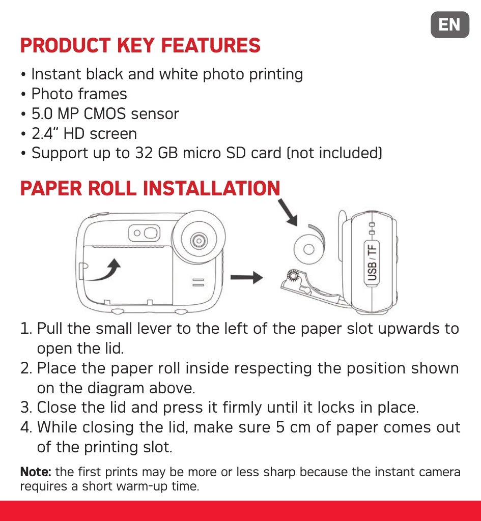 Manual for Realikids Instant Cam