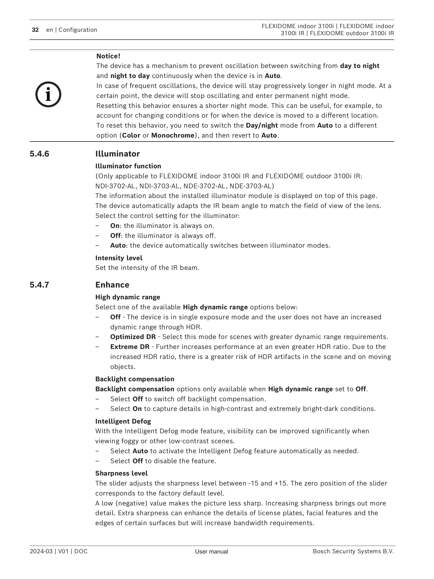 Manual for FLEXIDOME indoor 3100i IR