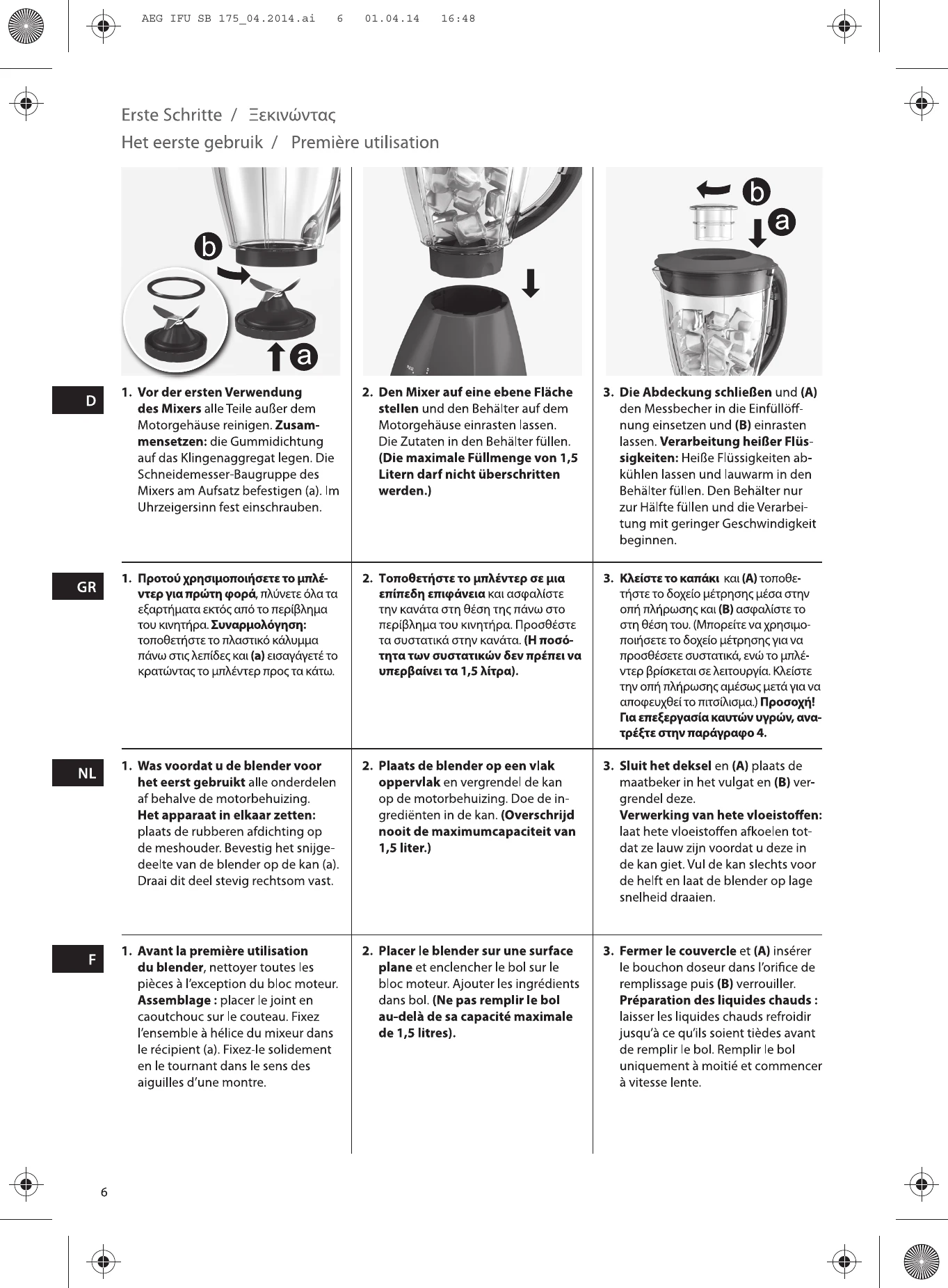 Manual for PERFECTMIX SB175