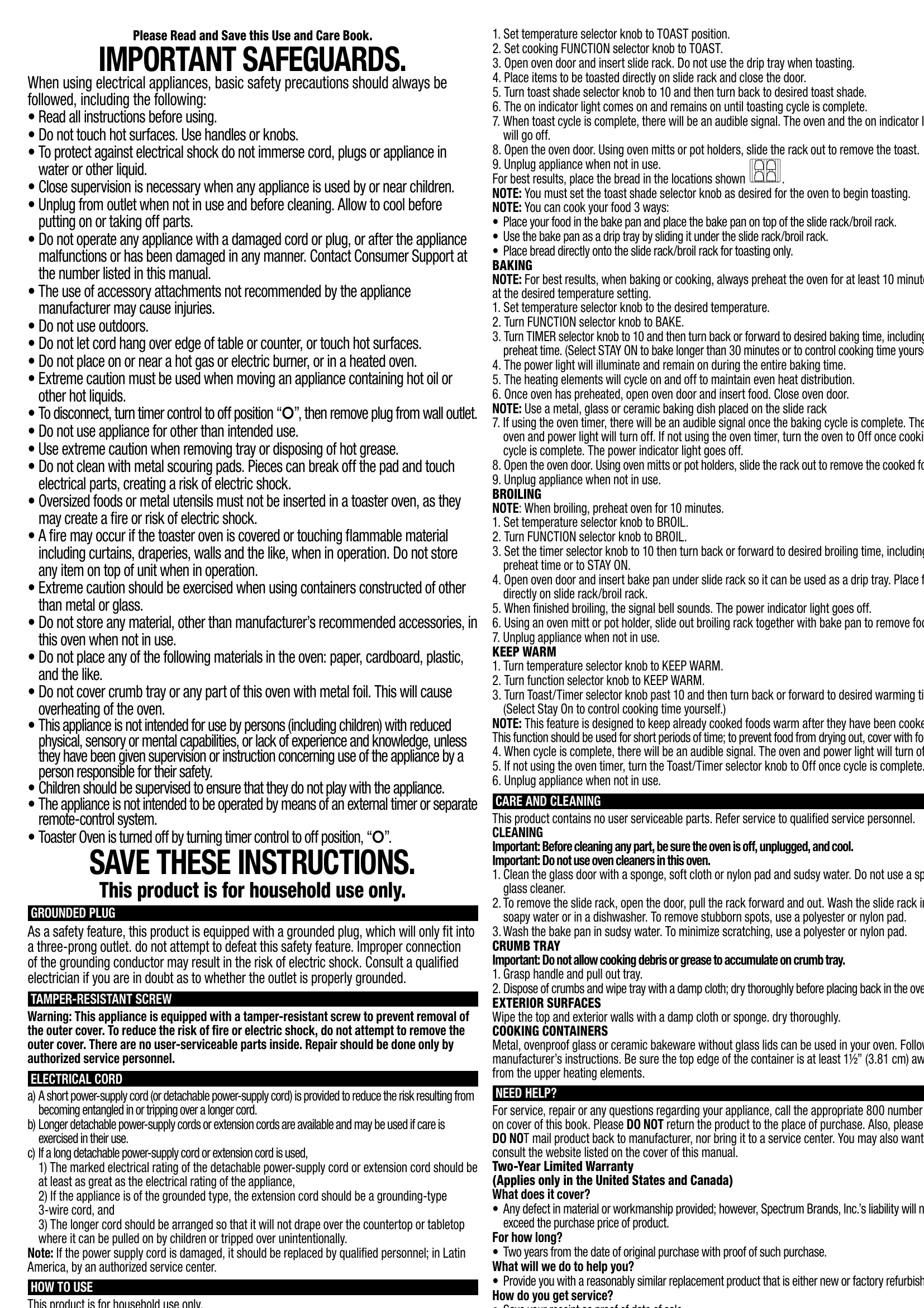 Manual for TO1356SG