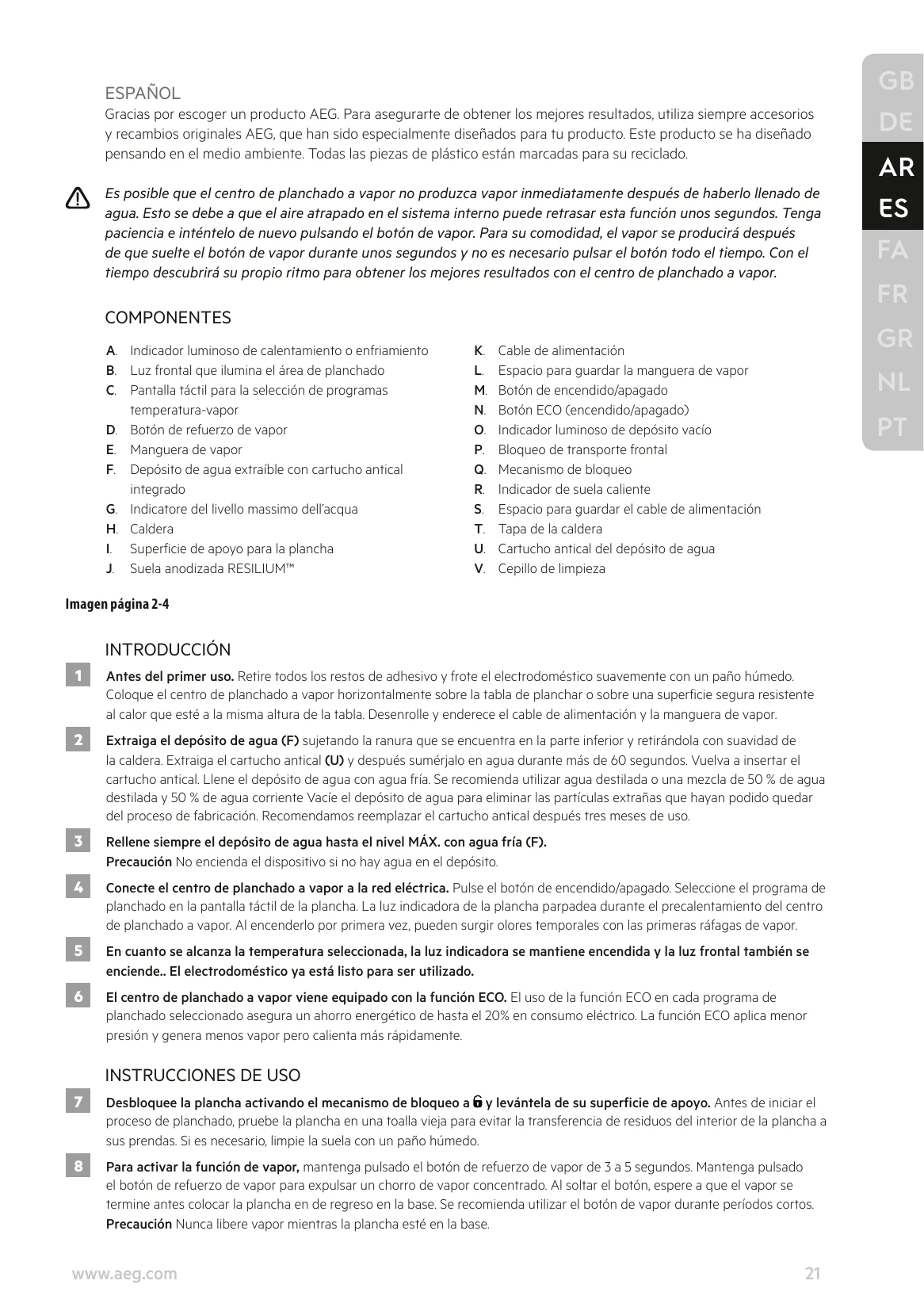 Manual for ABSOLUTE 8000