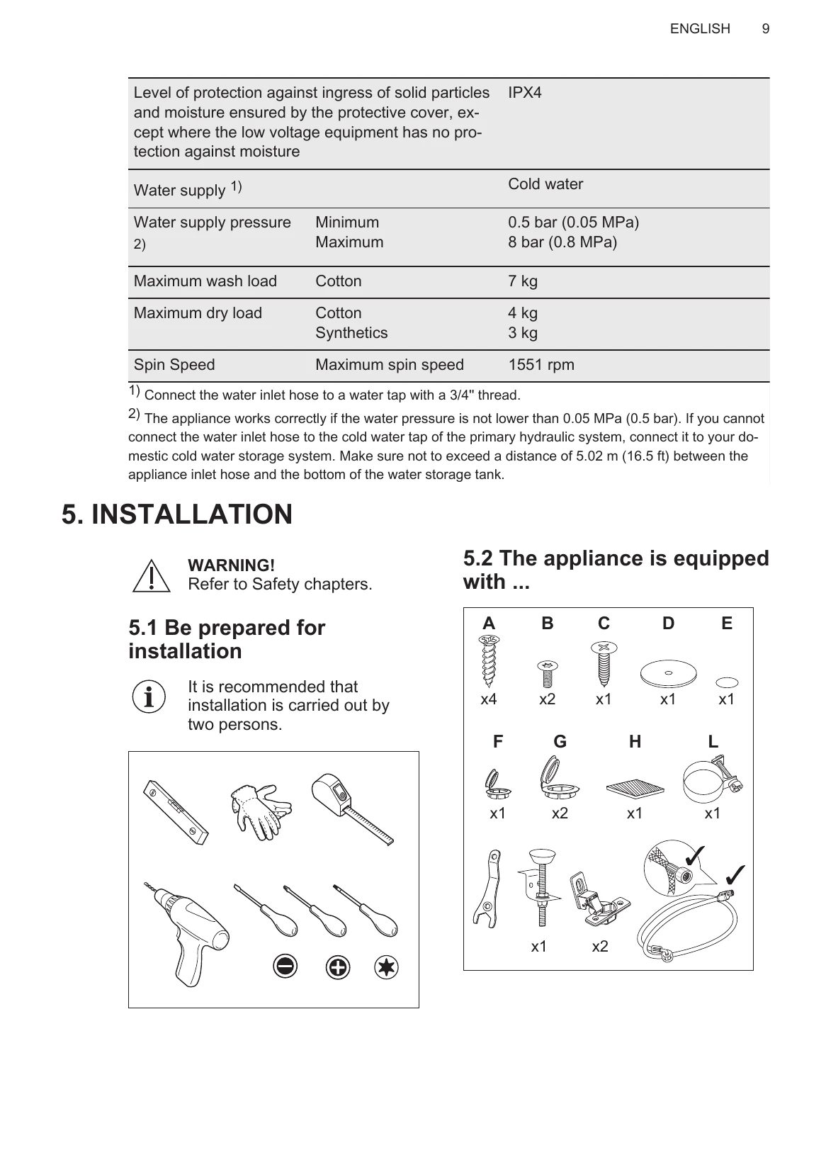 Manual for L7WE7631BI