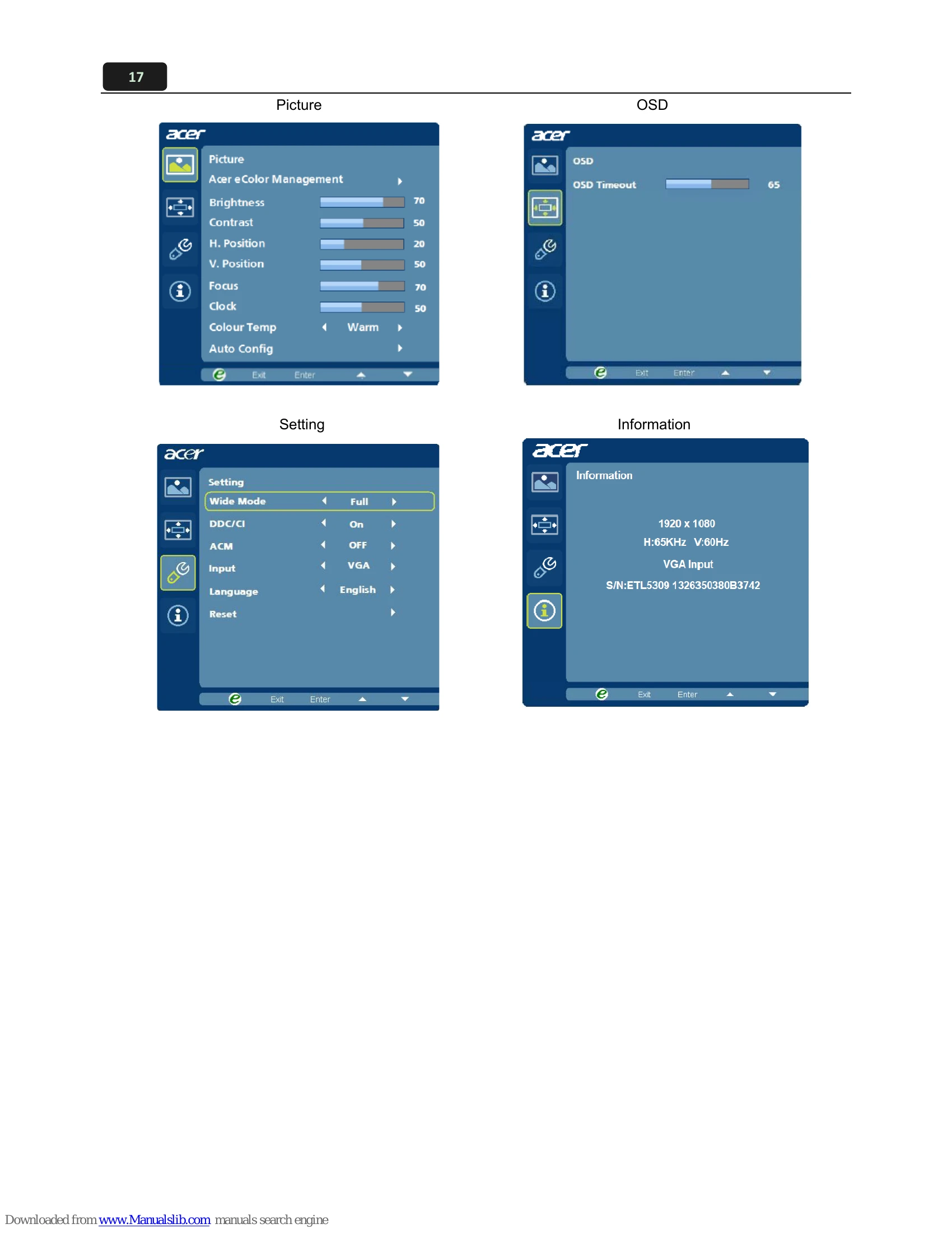 Manual for H236HL