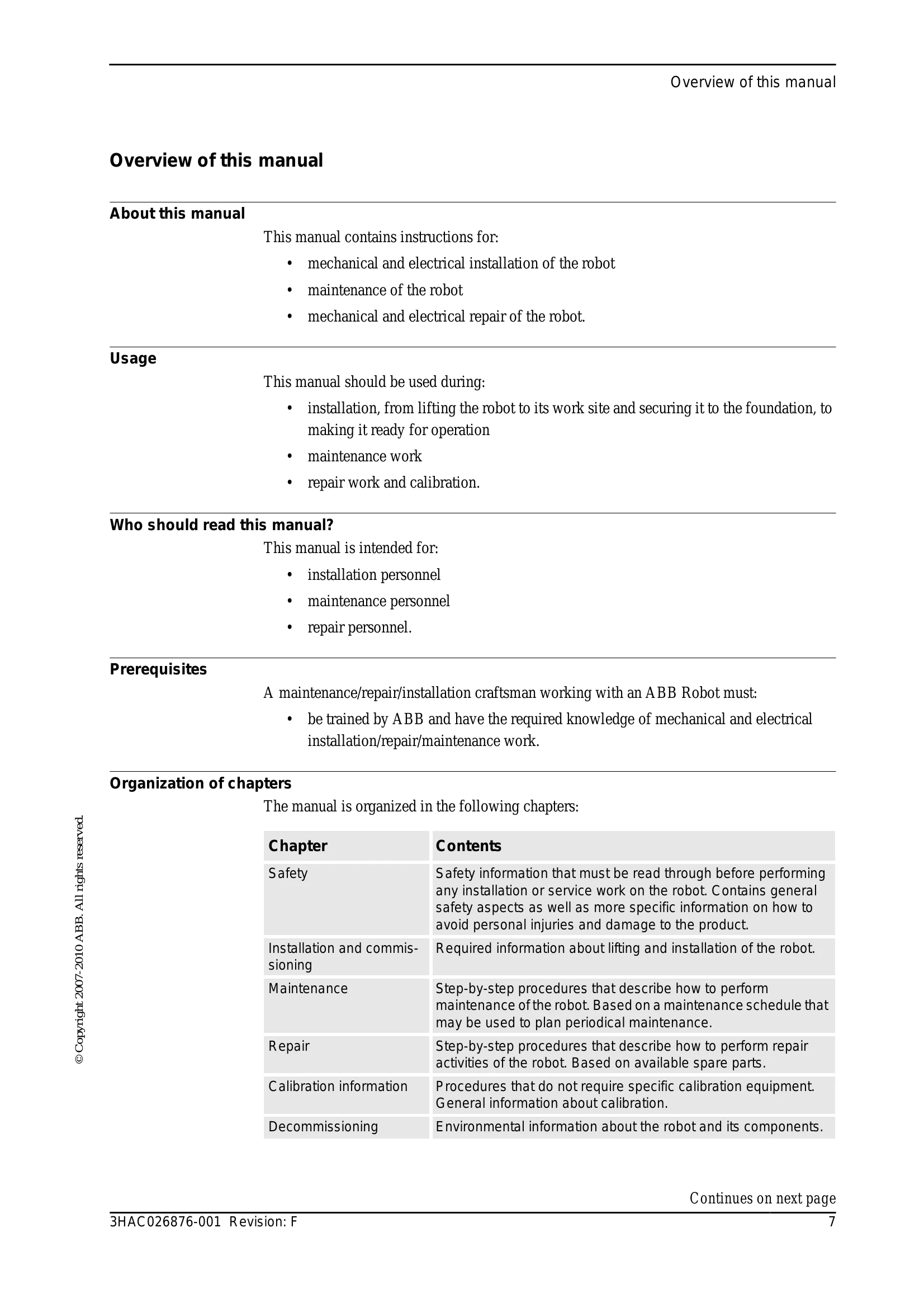 Manual for IRB 6640