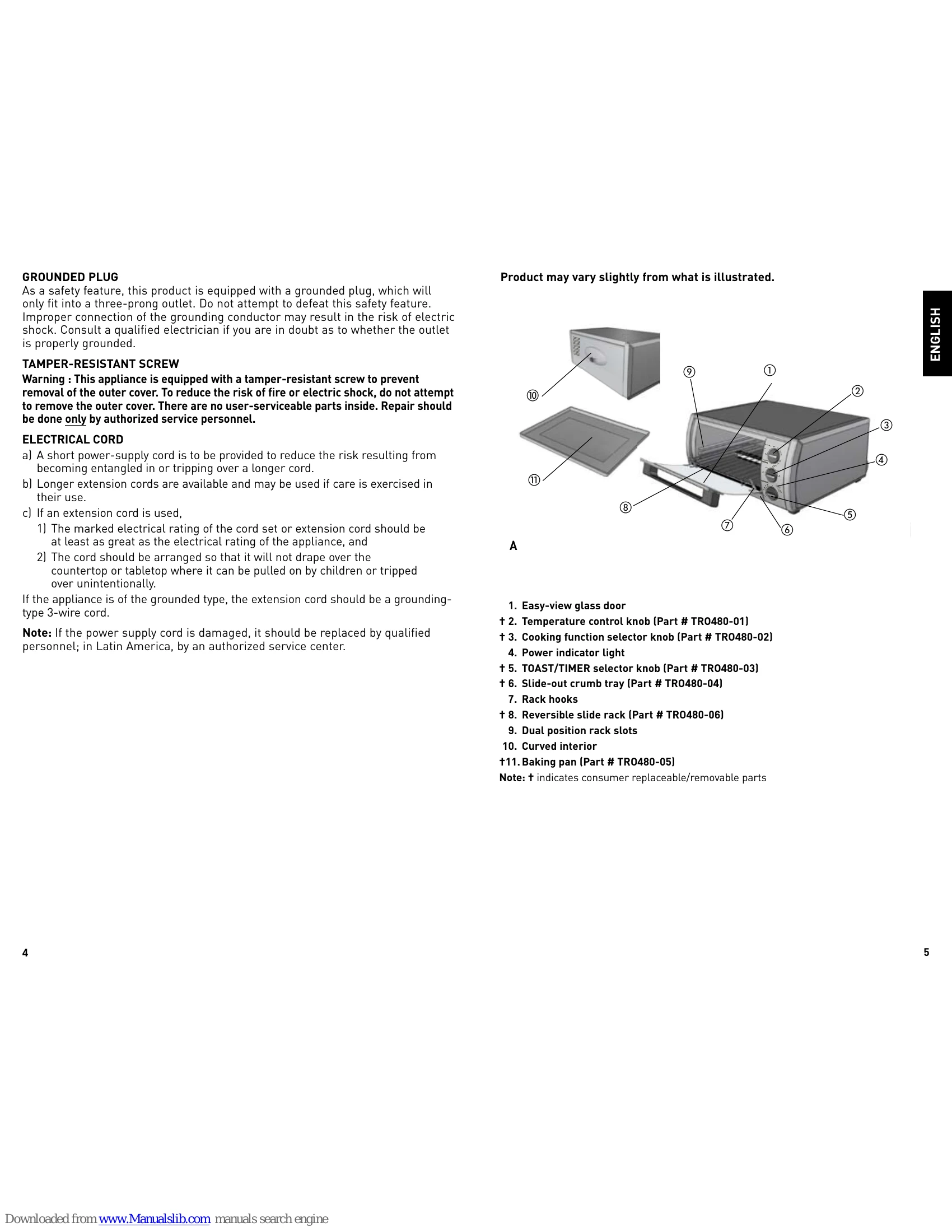 Manual for TR0480BS