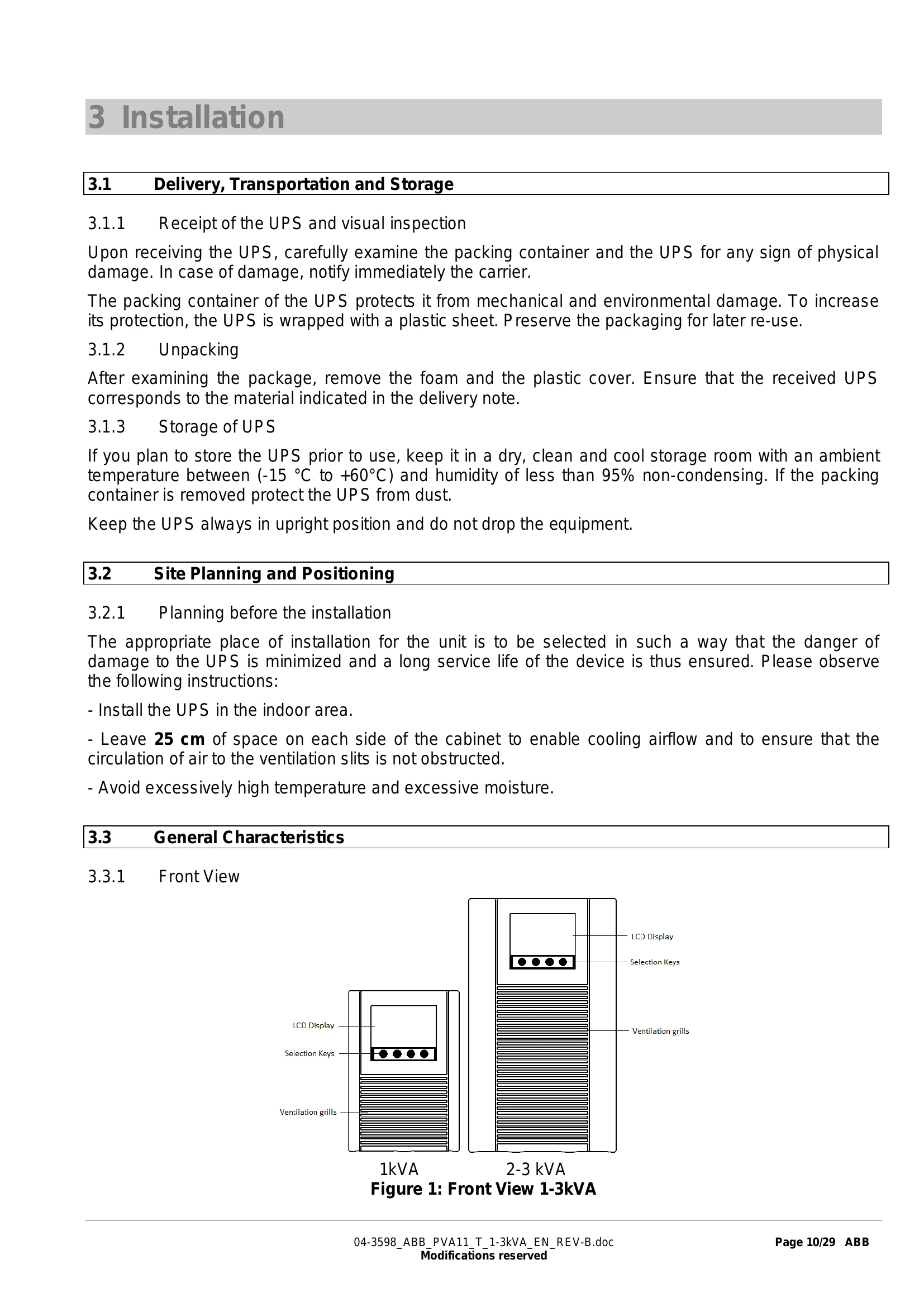 Manual for PowerValue 11 T 1-3 kVA