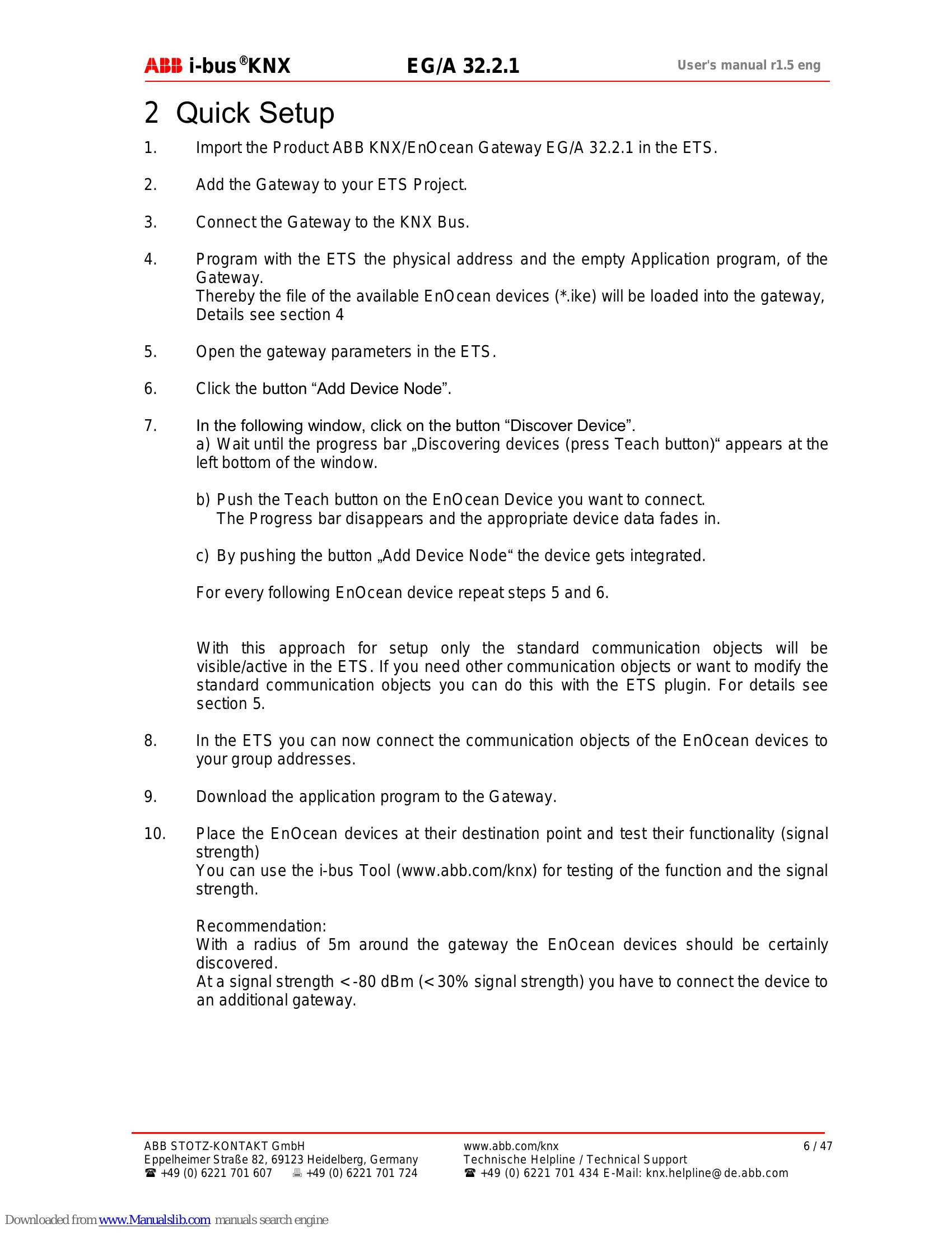 Manual for EG/A 32.2.1
