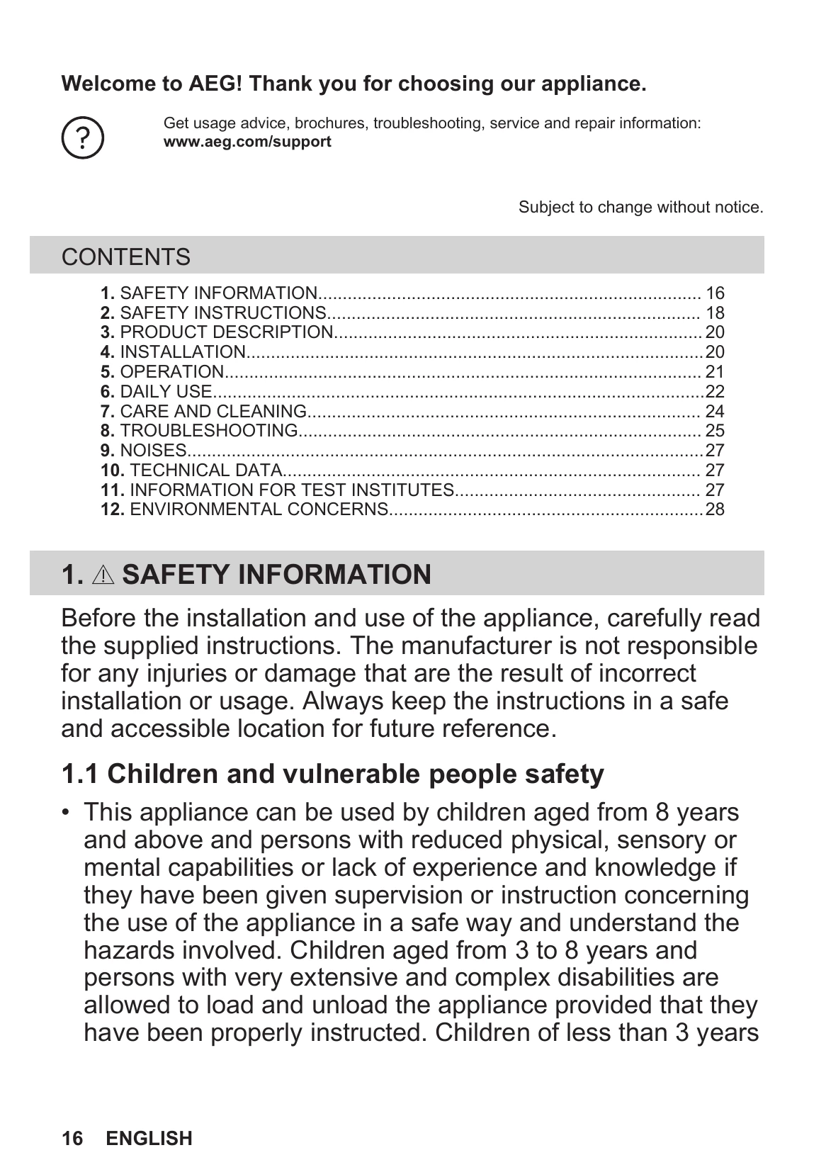 Manual for NKW8P21KAB