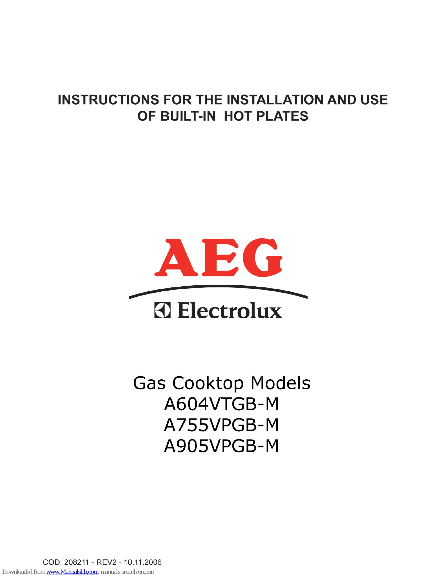 Manual for A604VTGB-M