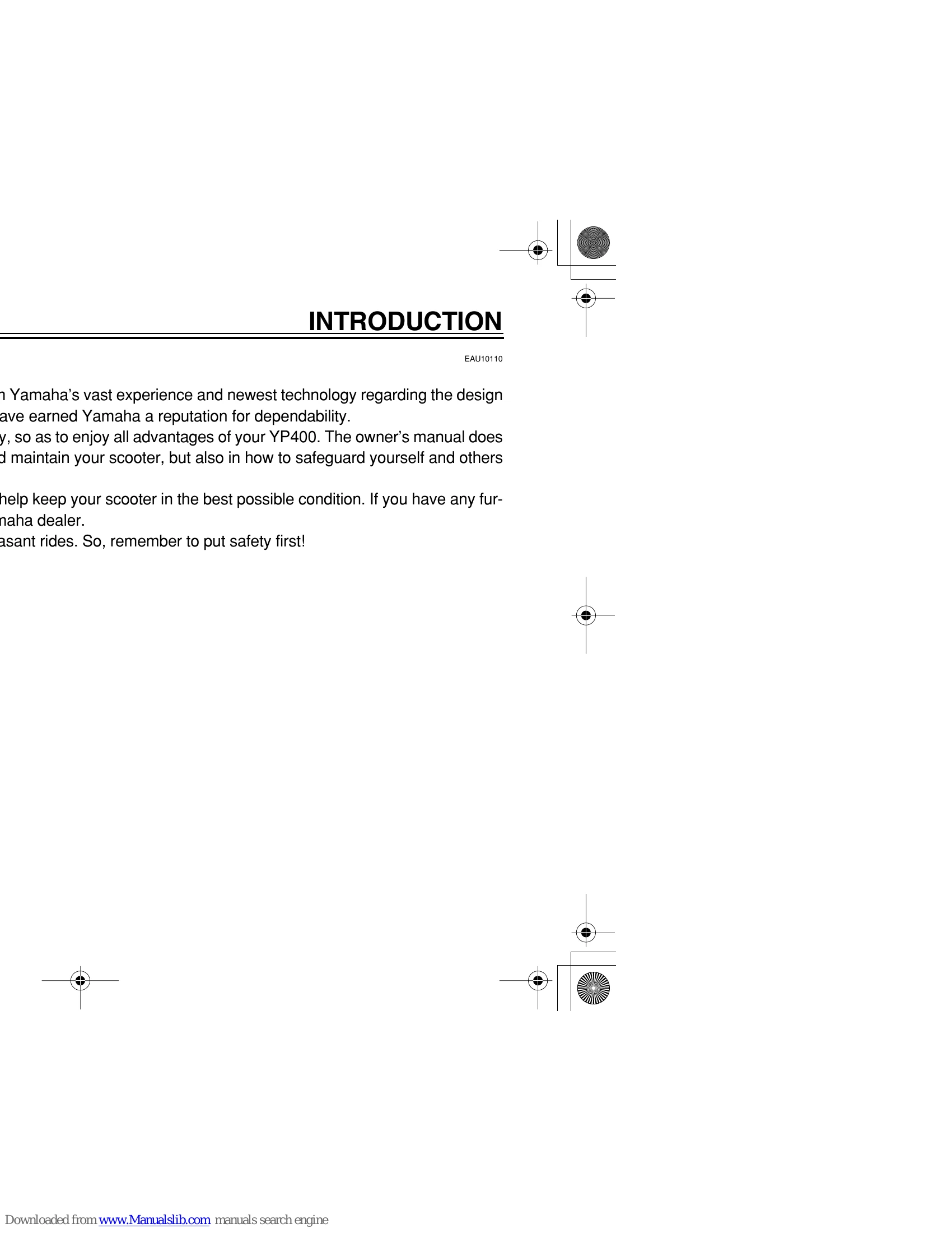 Manual for YP400