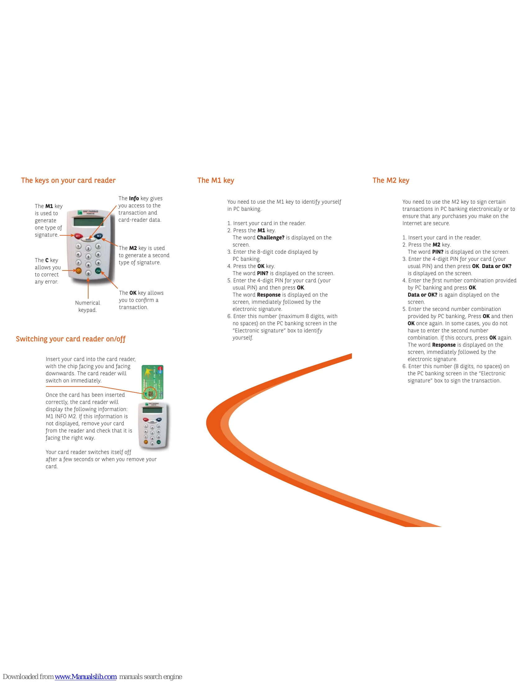 Manual for card reader