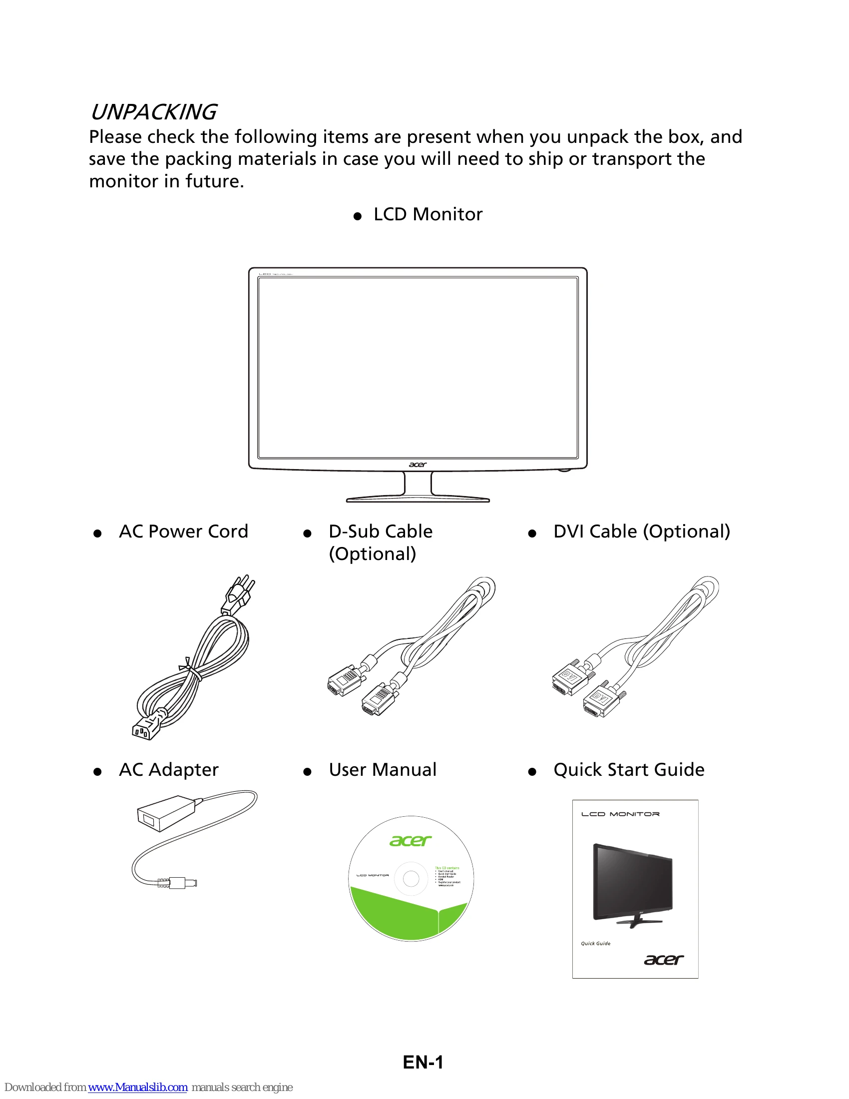 Manual for LCD Monitor
