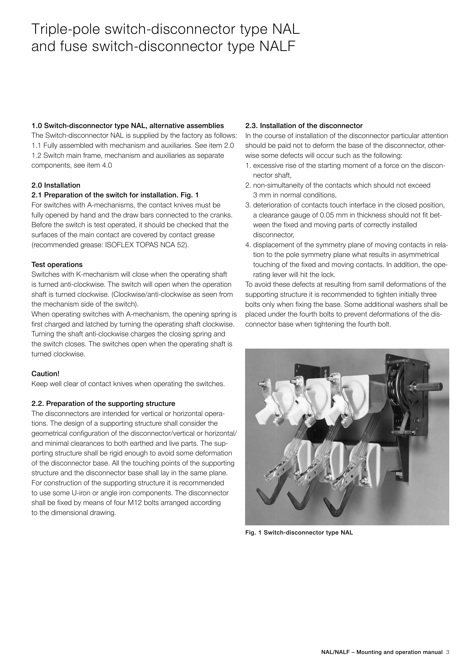Manual for NAL/NALF