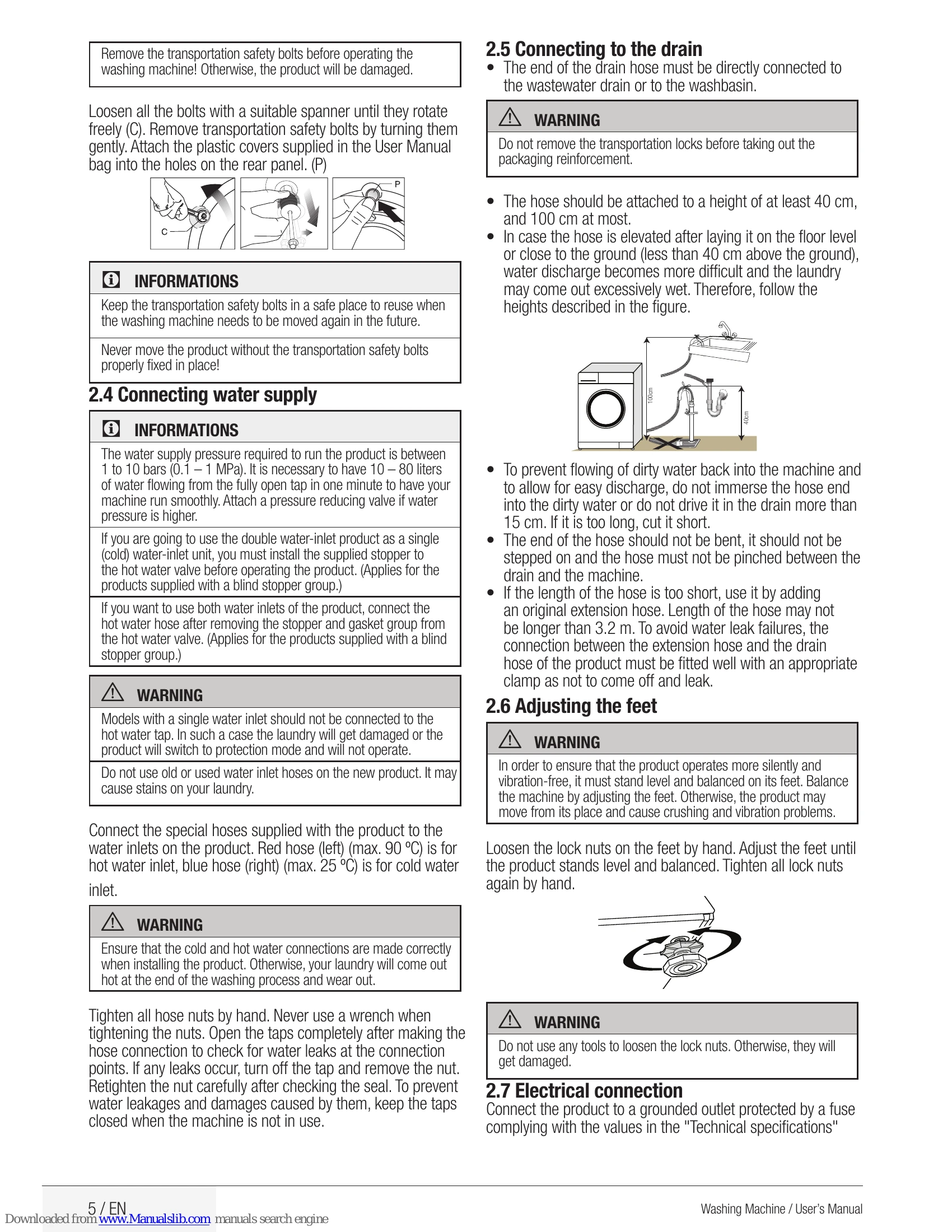 Manual for WMB 51001 Y+