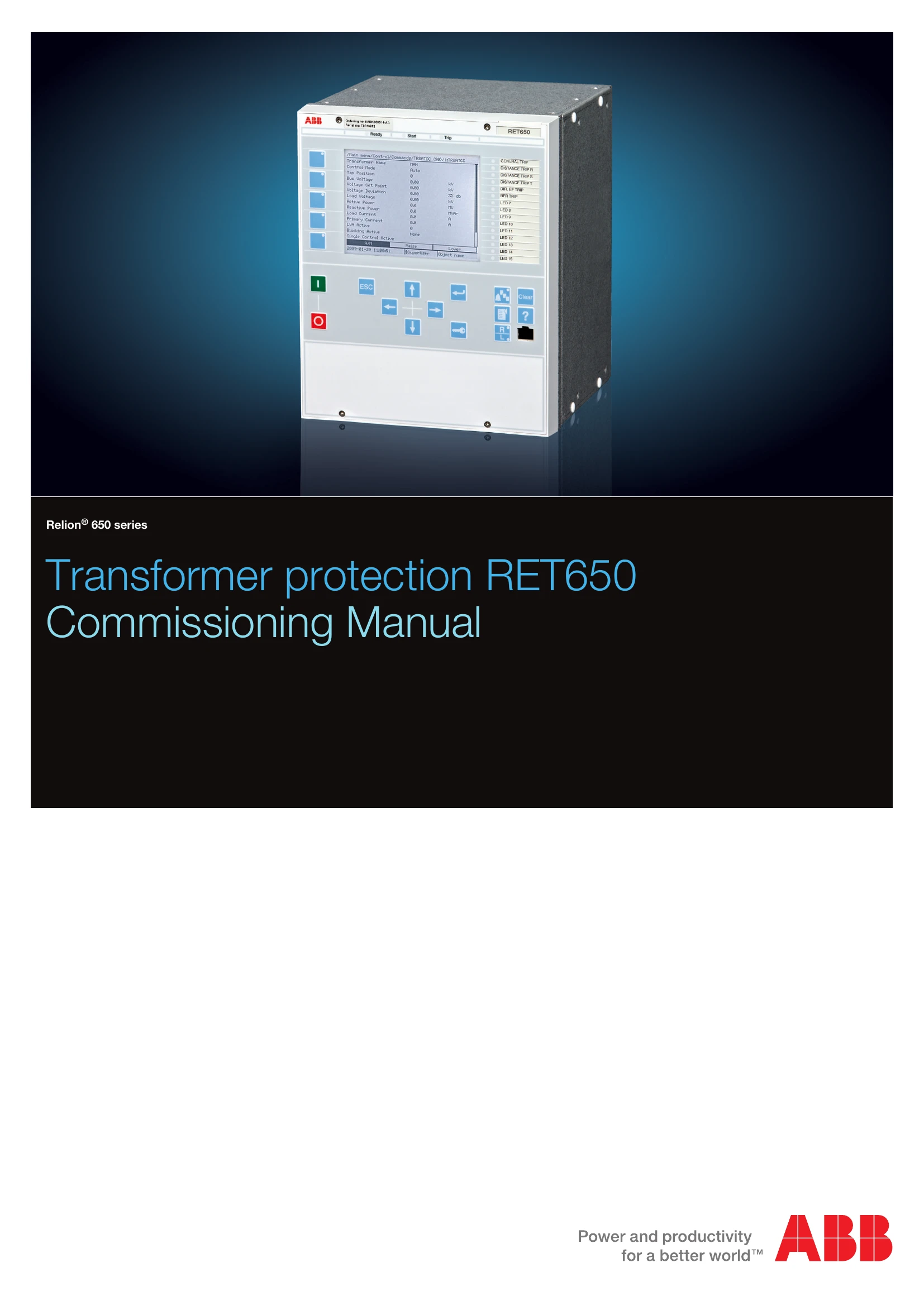 Manual for RET650