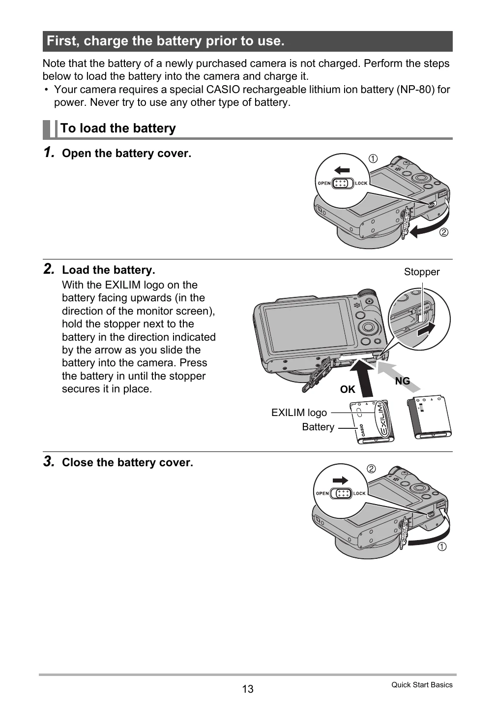 Manual for EX-H50 / EX-ZS200