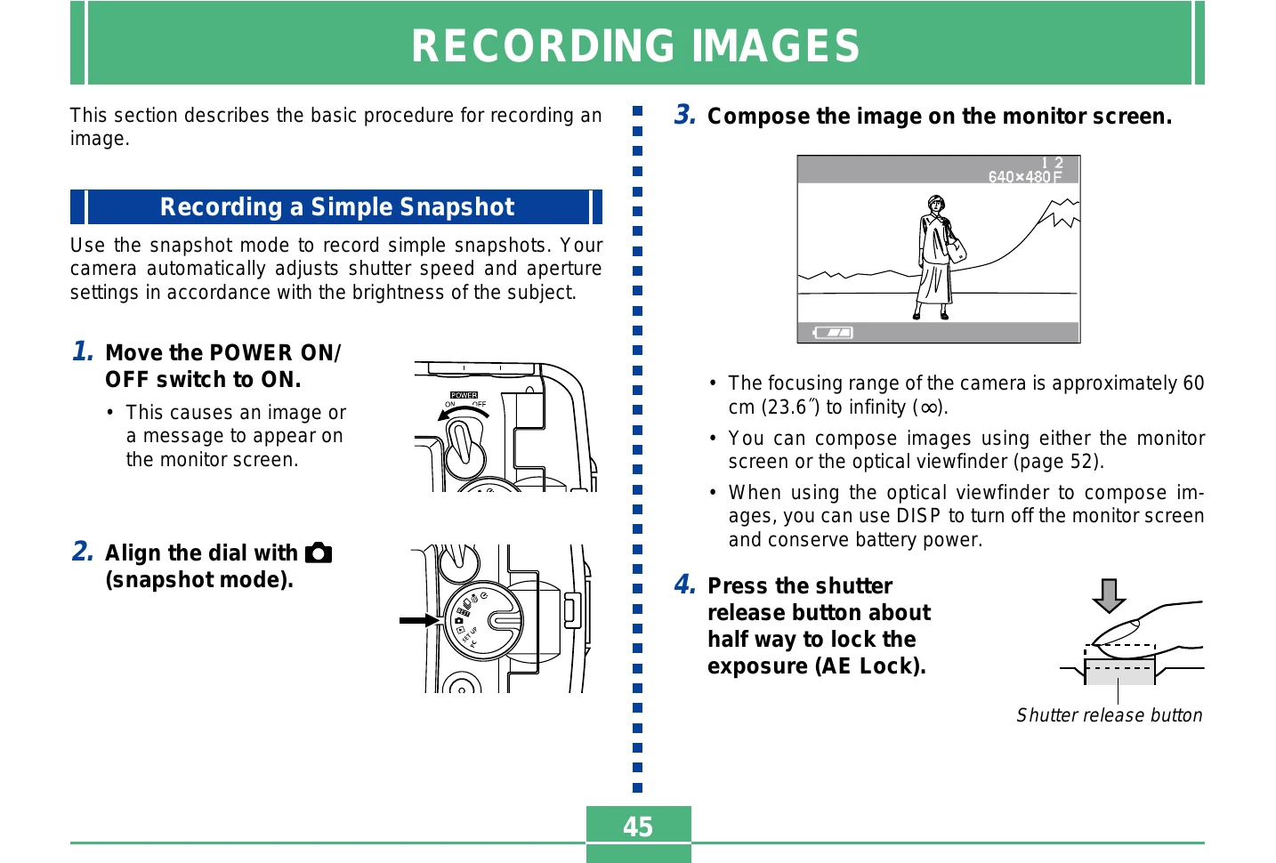Manual for RECORDING IMAGES
