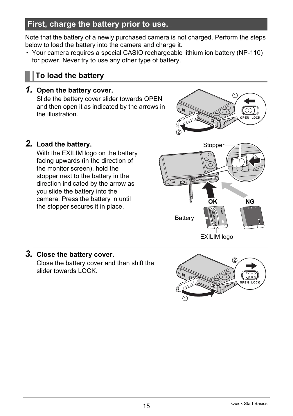 Manual for EX-ZR20