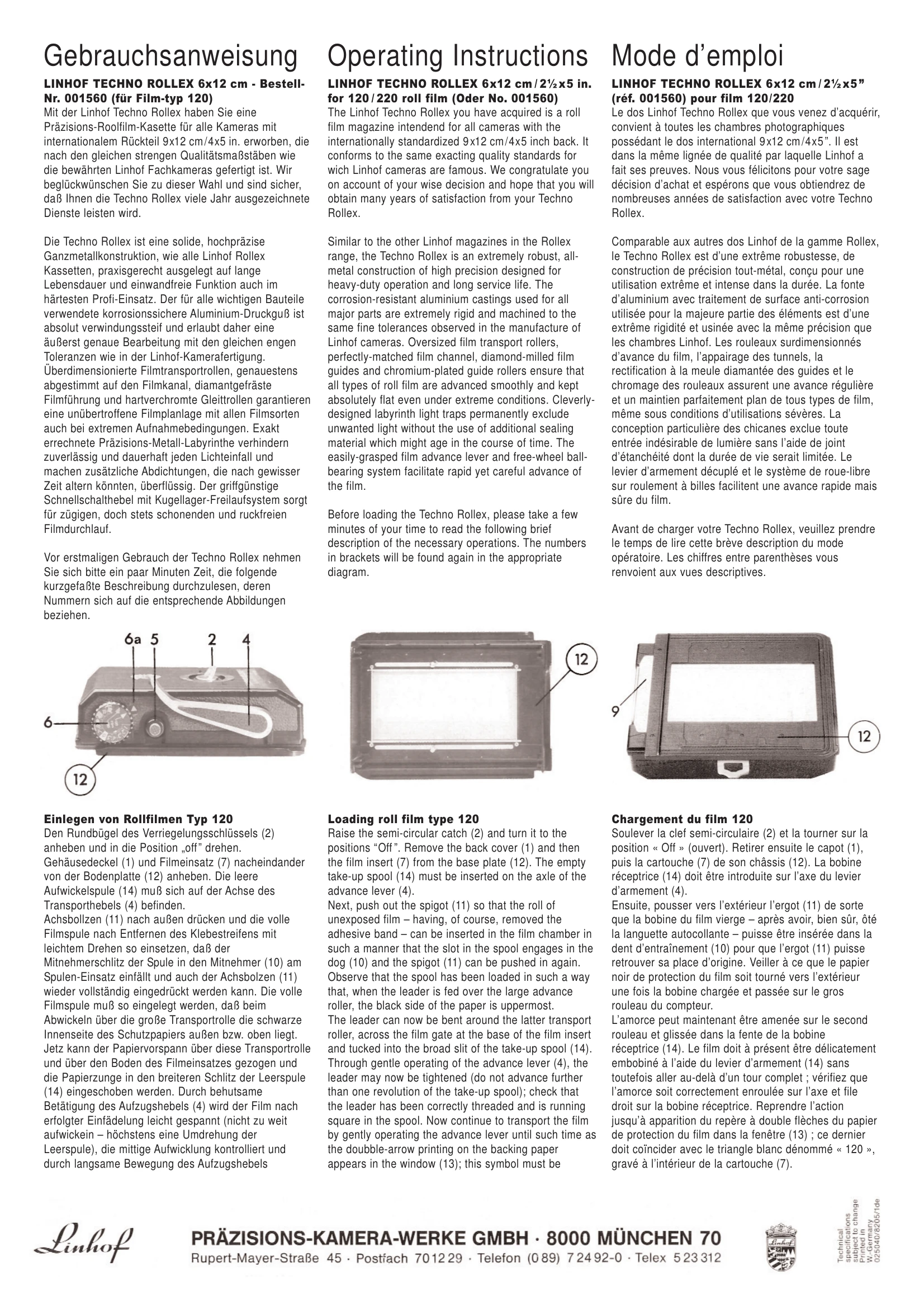 Manual for Techno Rollex 6x12 cm / 21/4x5 in.