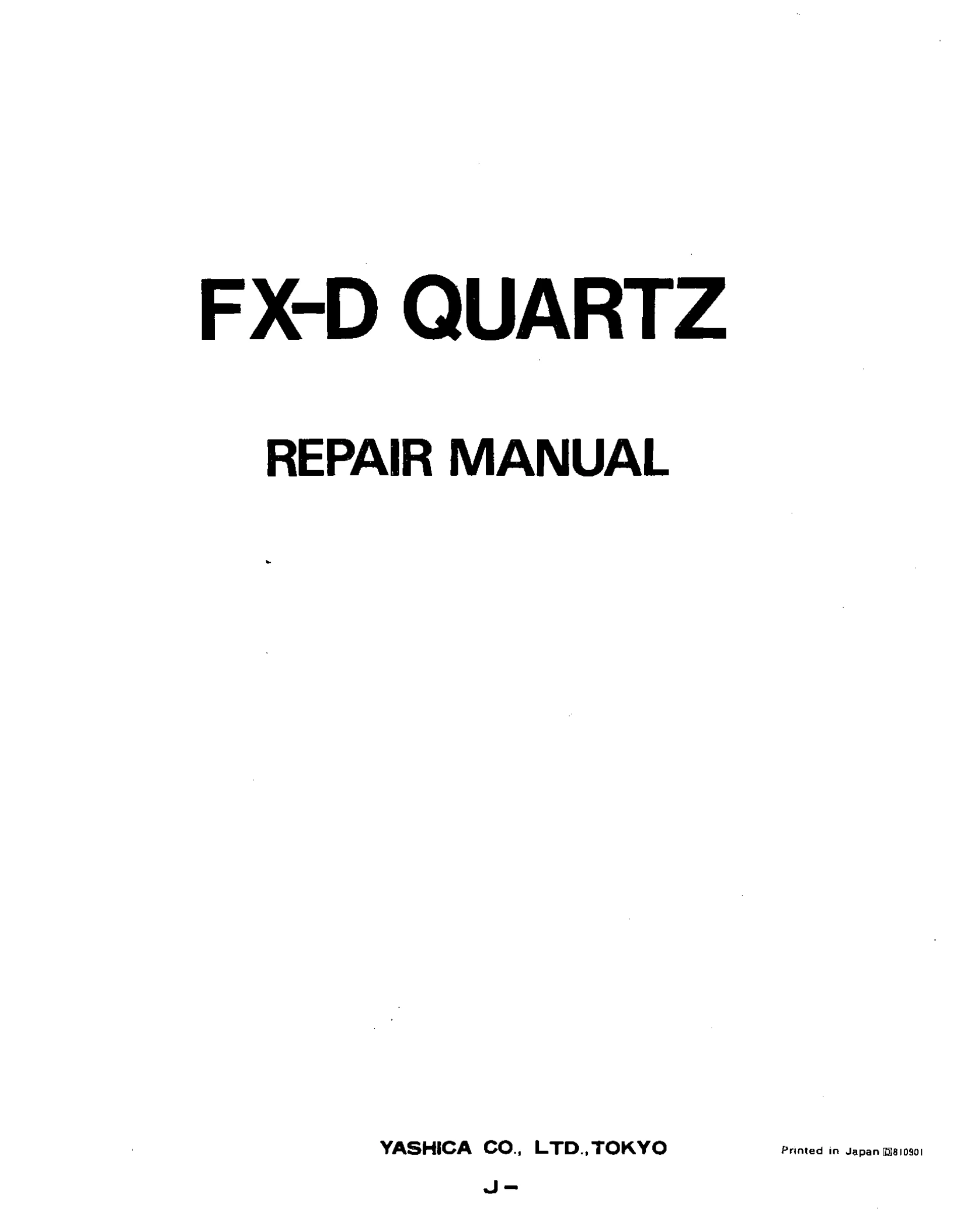 Manual for FX-D QUARTZ