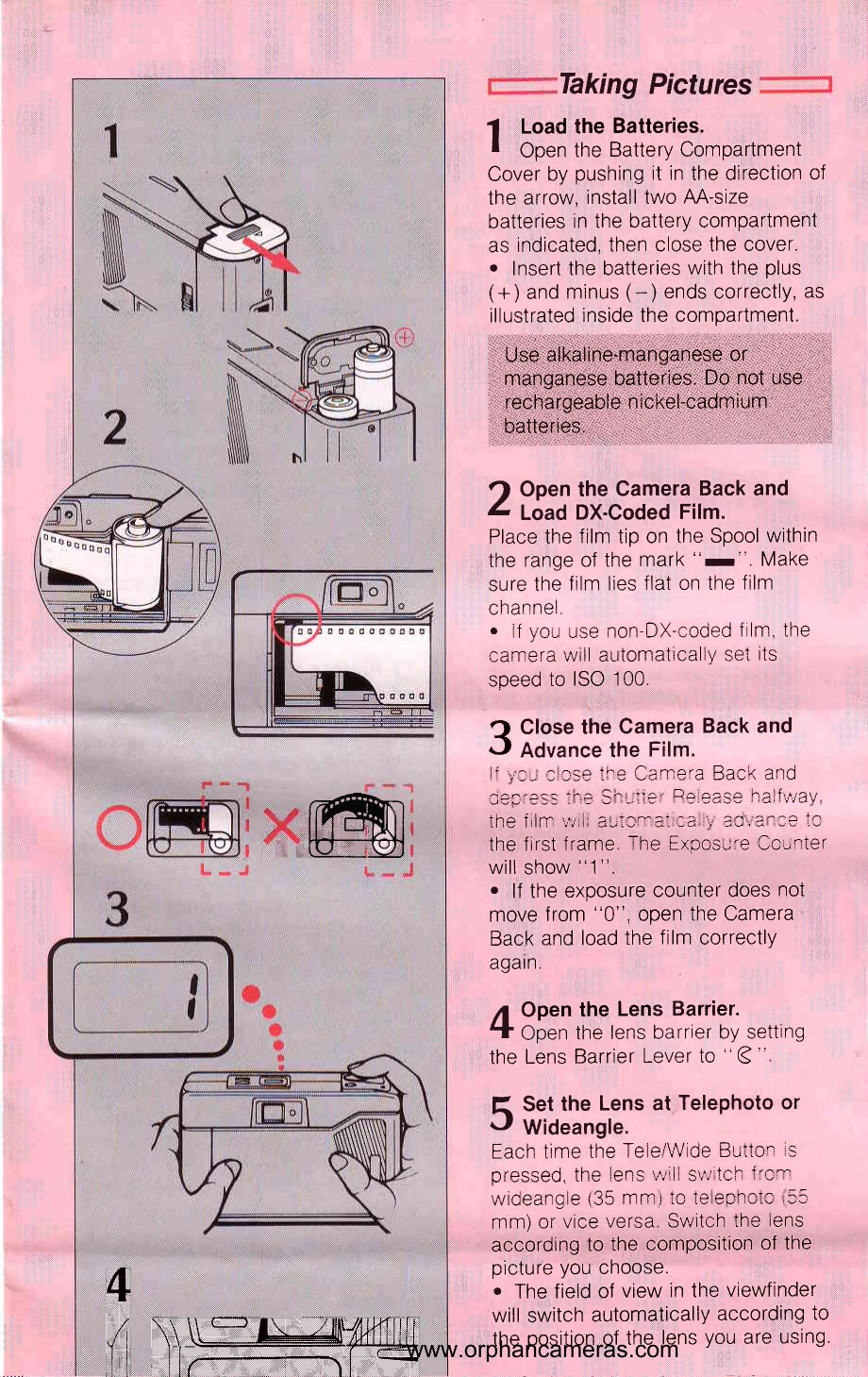 Manual for YASHICA DF-10/10S