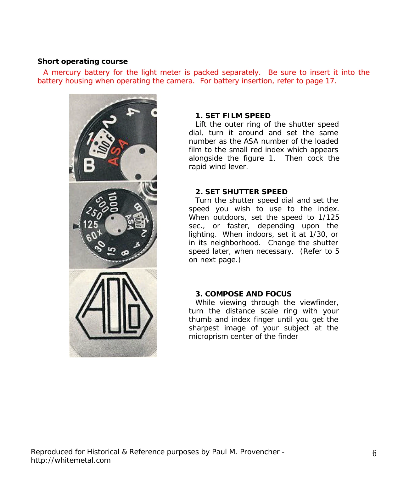 Manual for Spotmatic II