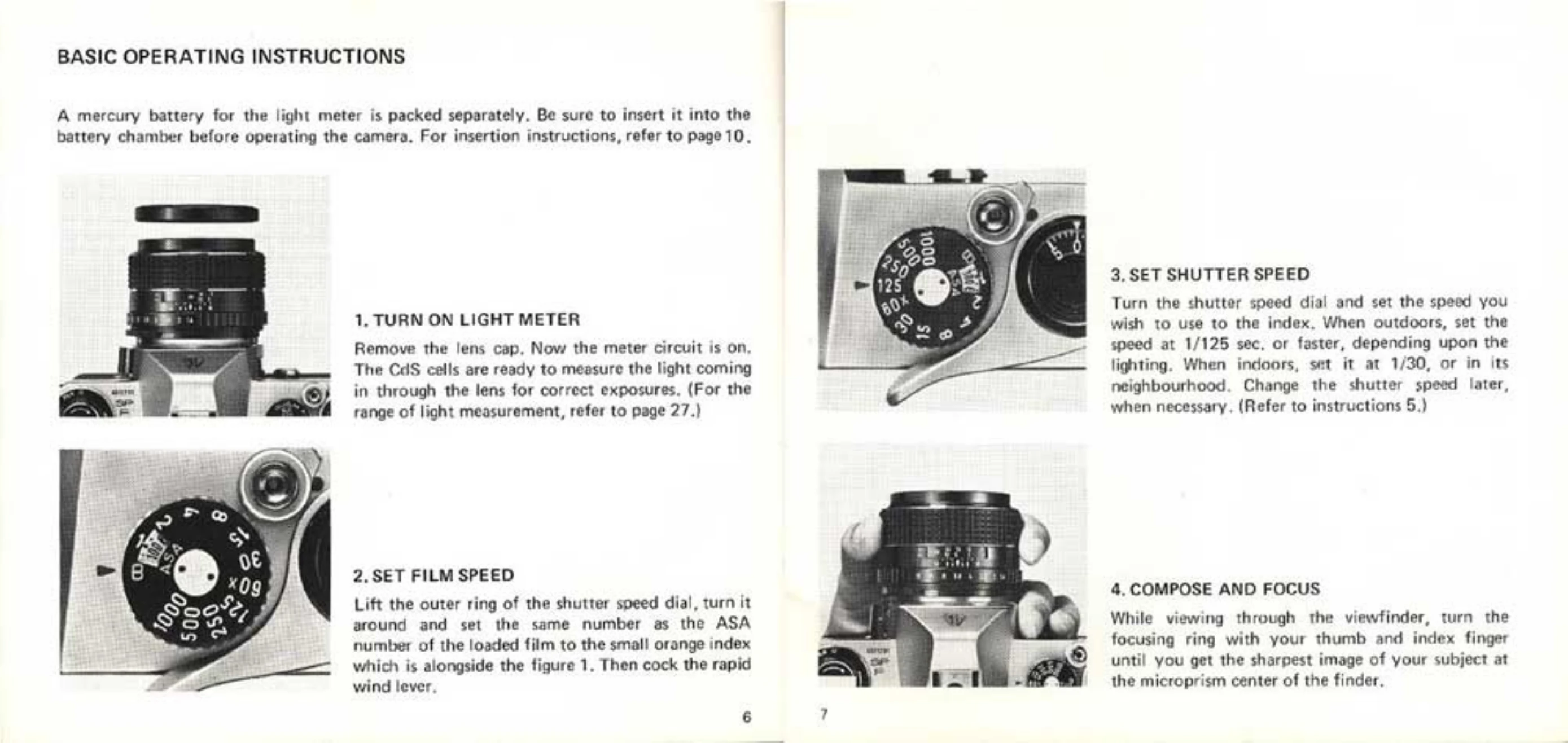 Manual for PENTAX SPOTMATIC F