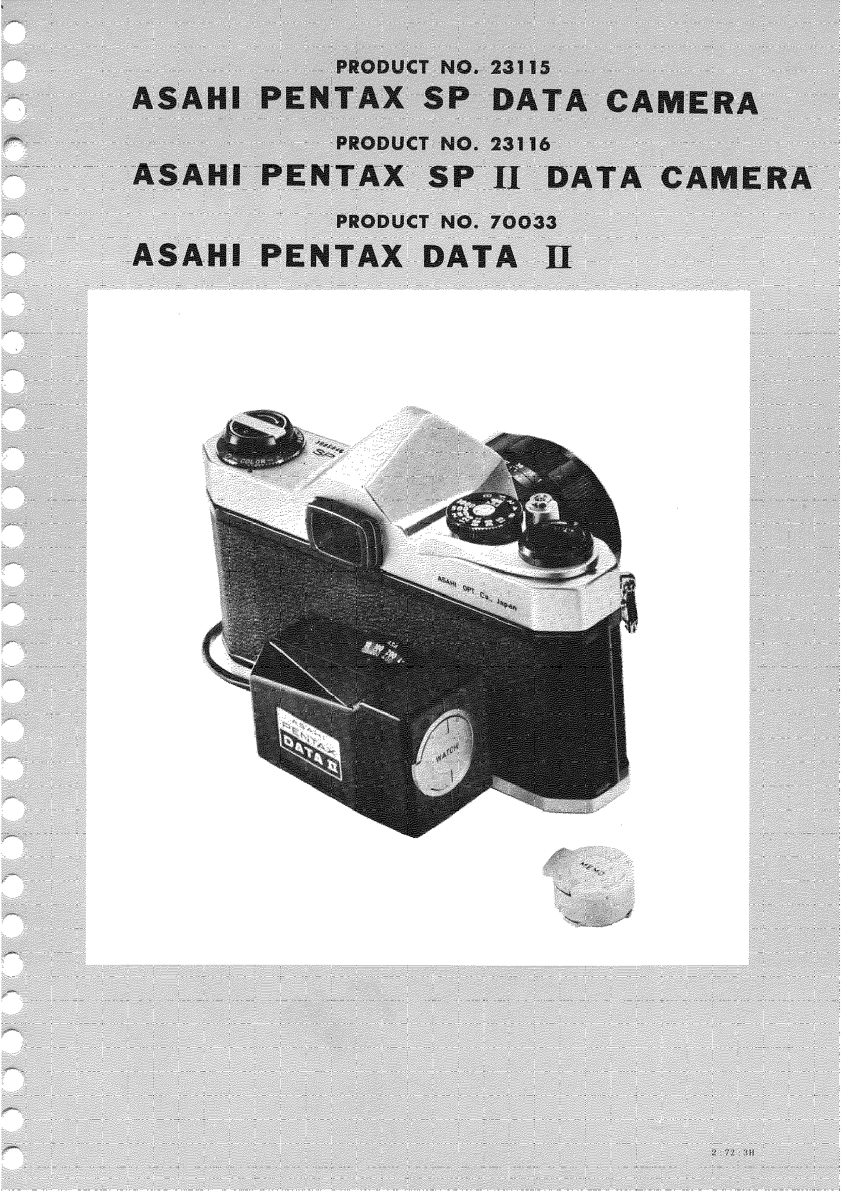 Manual for SP DATA CAMERA