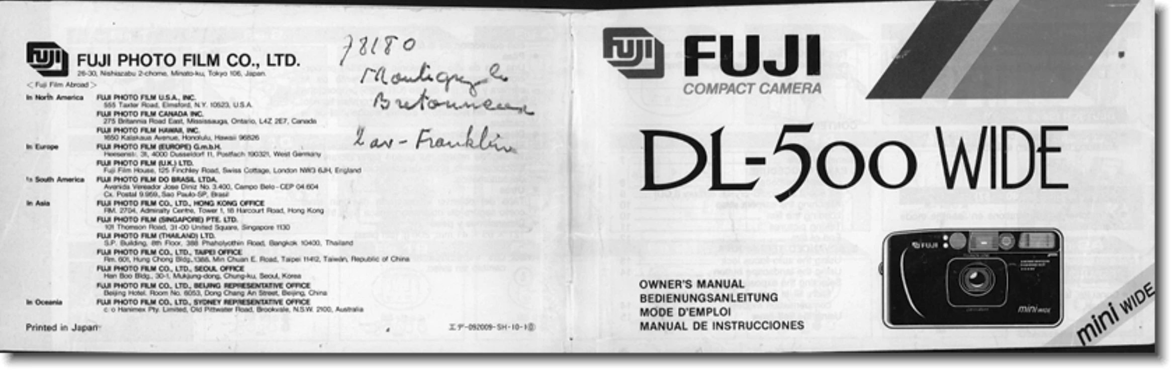 Manual for DL-500 WIDE