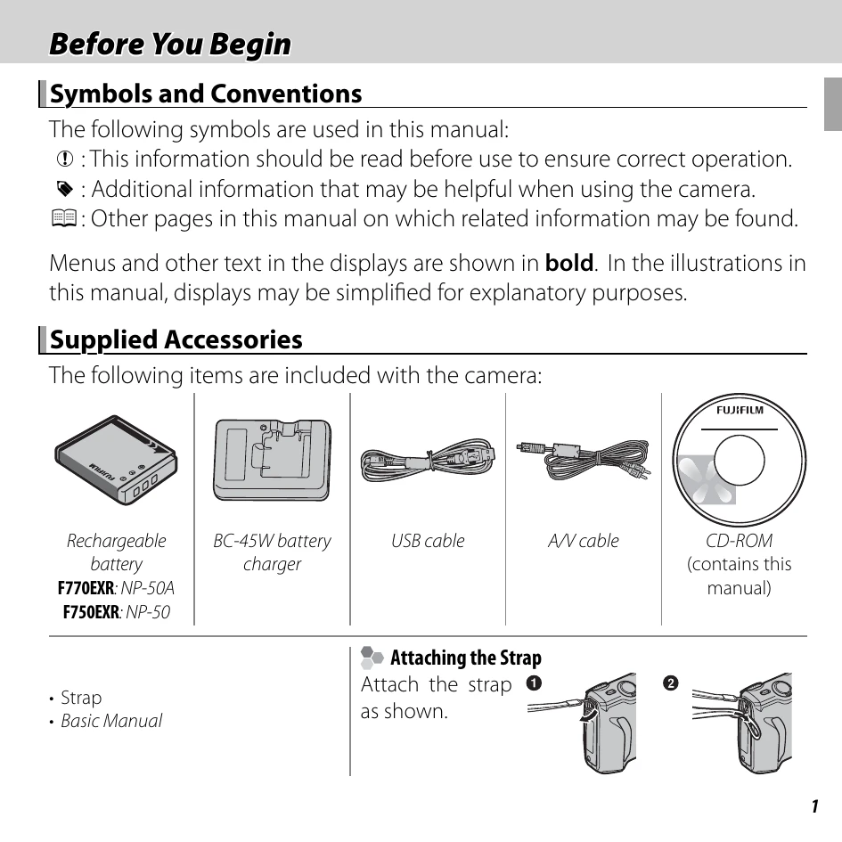 Manual for FINEPIX F770EXR FINEPIX F750EXR