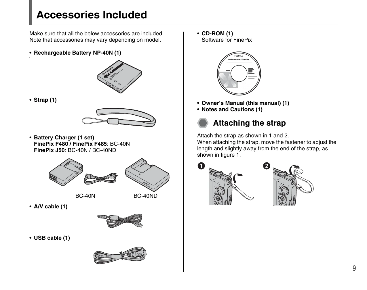 Manual for FINEPIX F480 / FINEPIX F485 / FINEPIX J50
