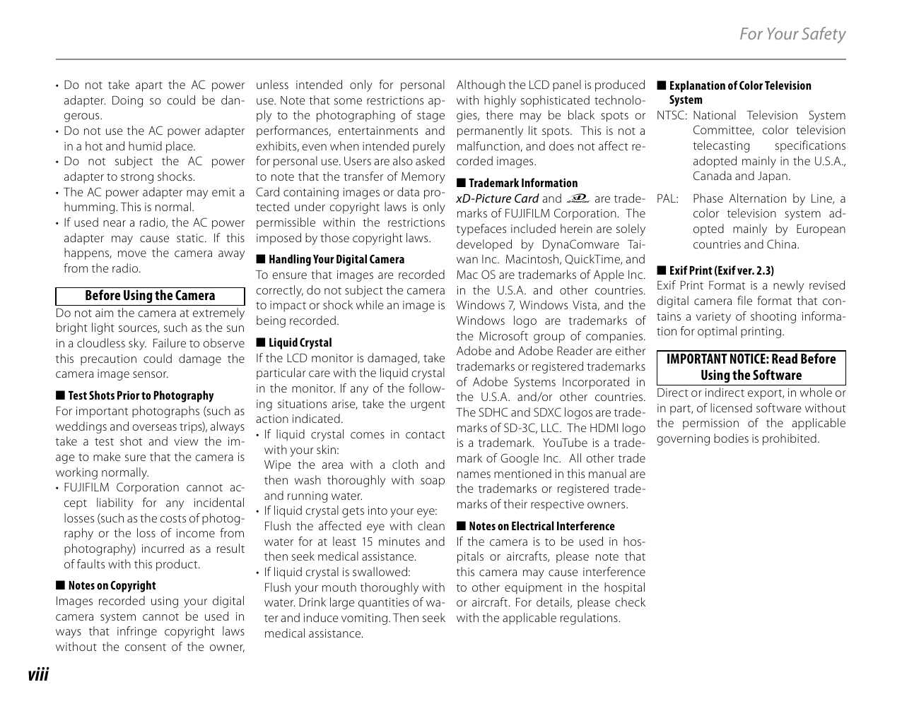 Manual for FINEPIX HS30EXR