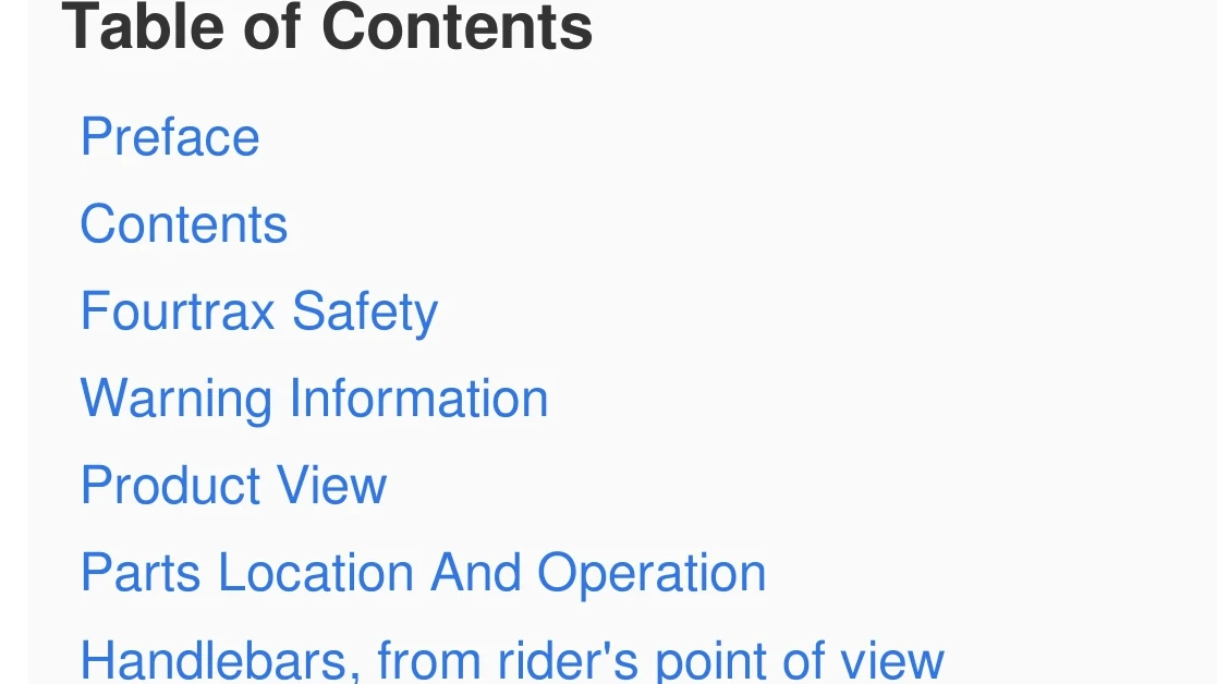 Manual for FOURTRAX 300 - Troubleshooting and error codes + PDF Download
