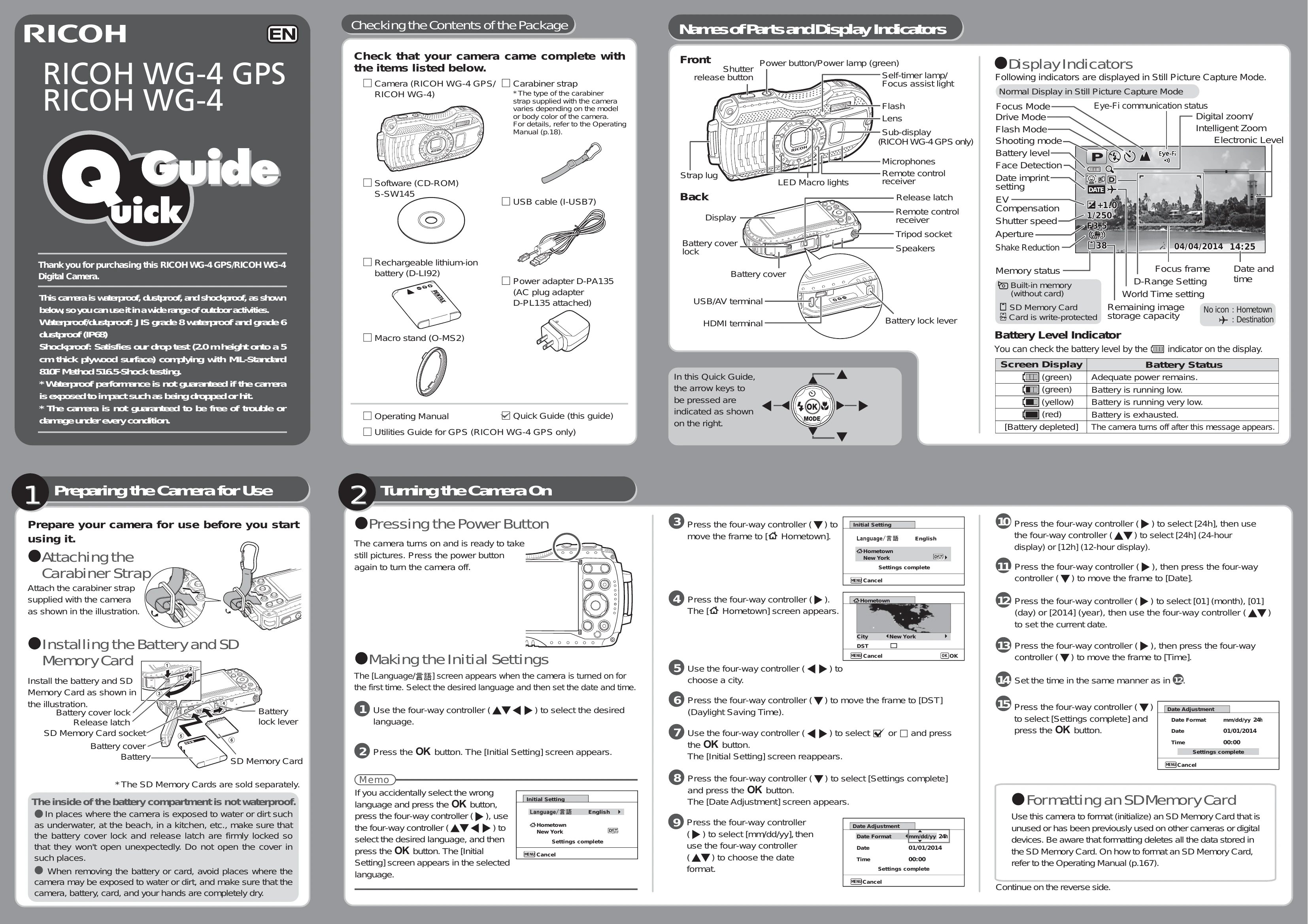 Manual for RICOH WG-4 GPS RICOH WG-4