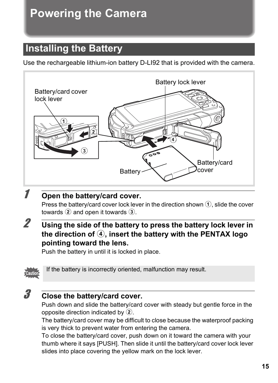 Manual for RICOH WG-70