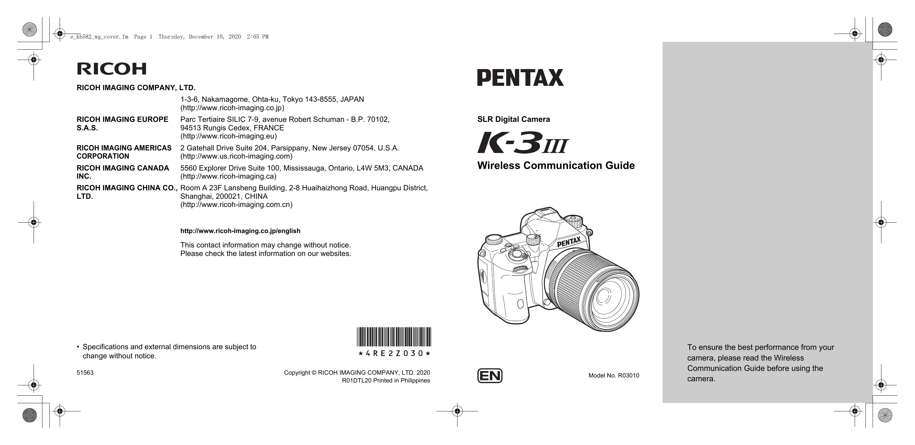 Manual for K-3 III