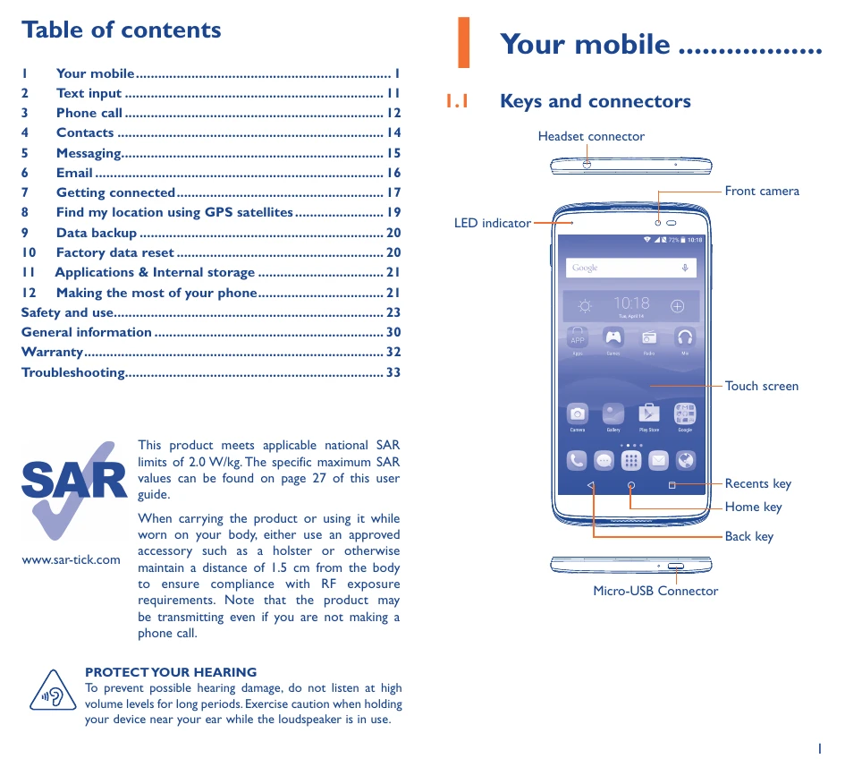 Manual for idol3
