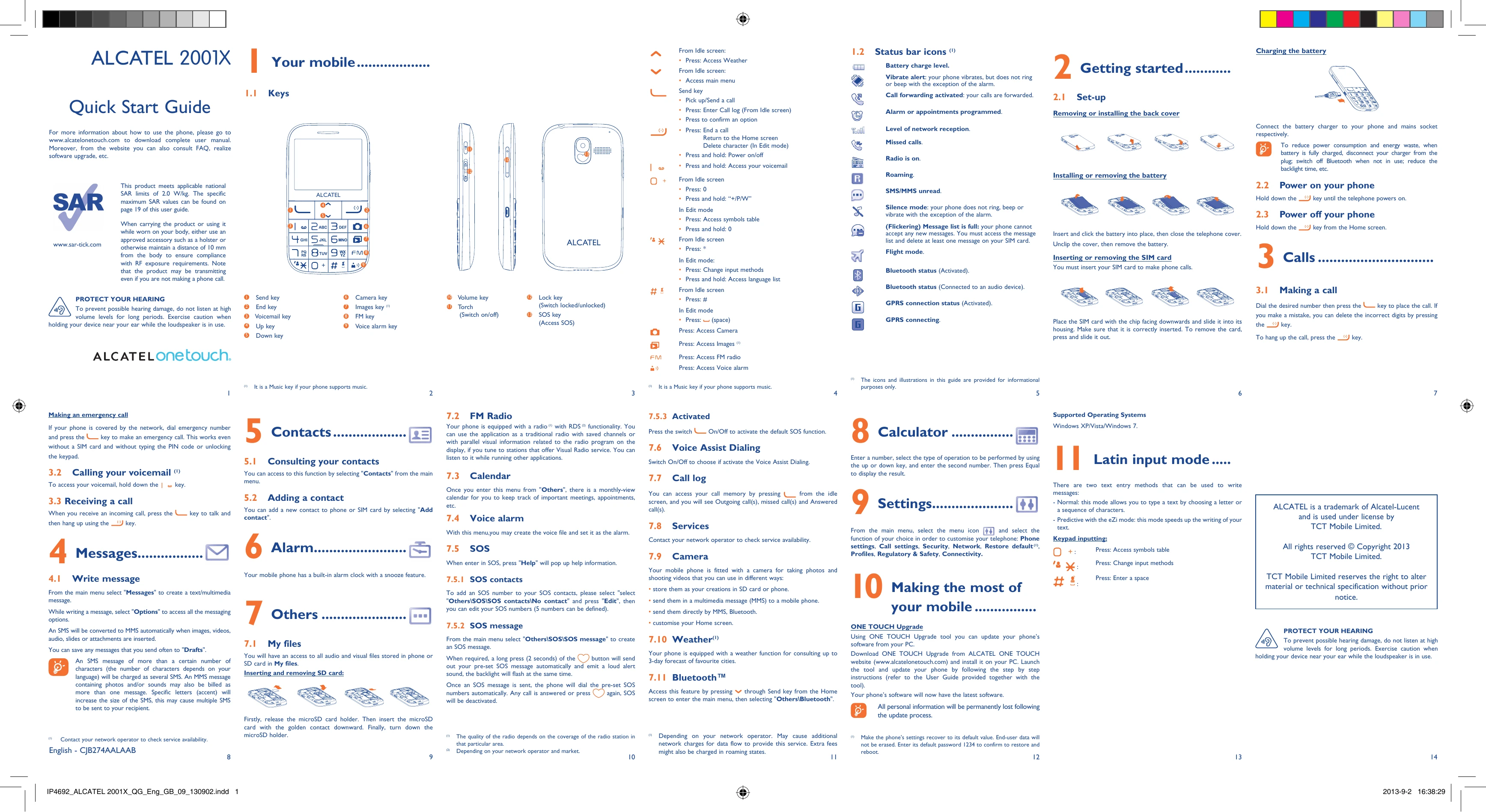Manual for 2001X