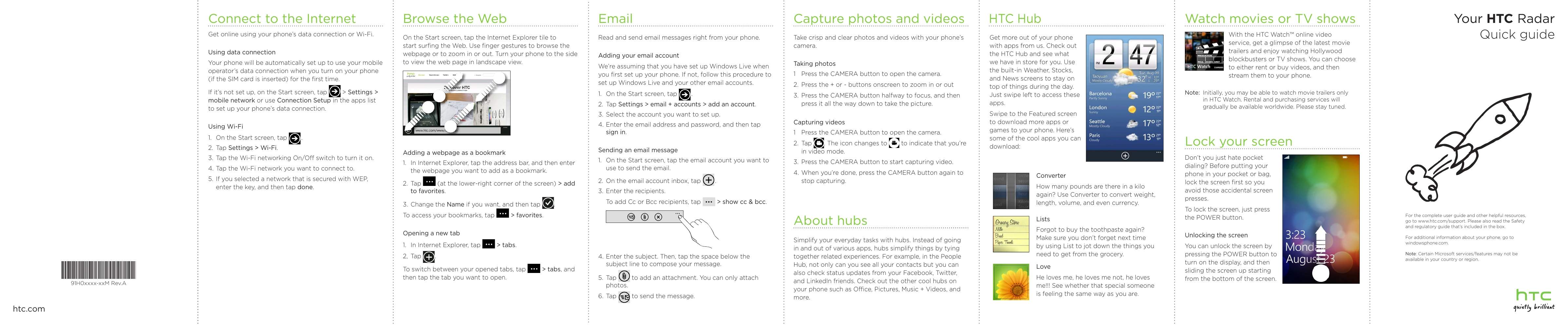 Manual for HTC Radar