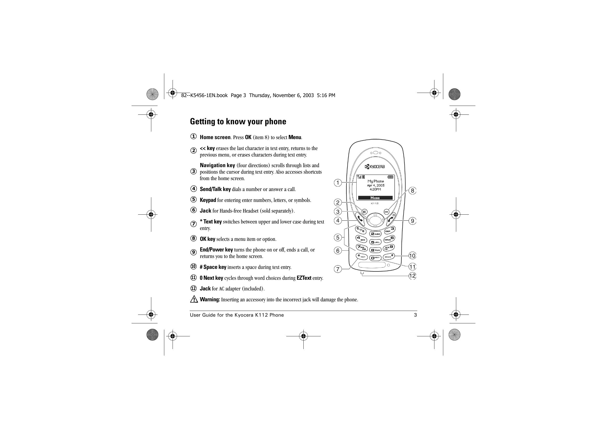 Manual for K112