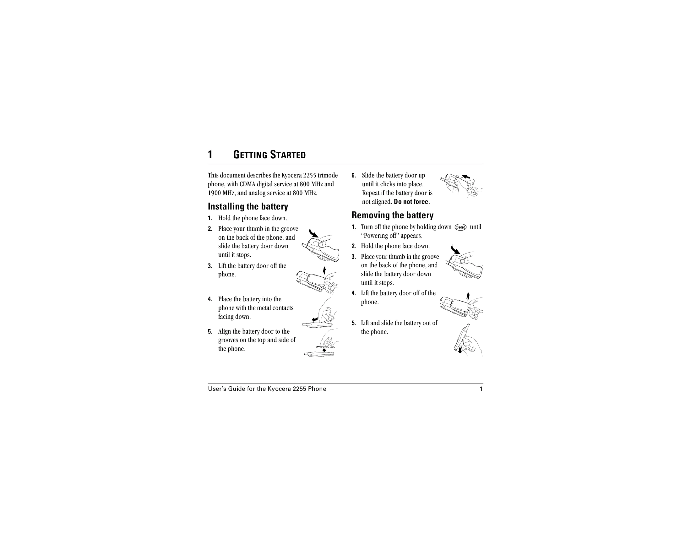 Manual for Kyocera 2255 Phone