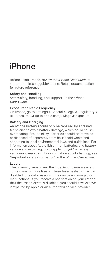 Safety/Compliance for iPhone