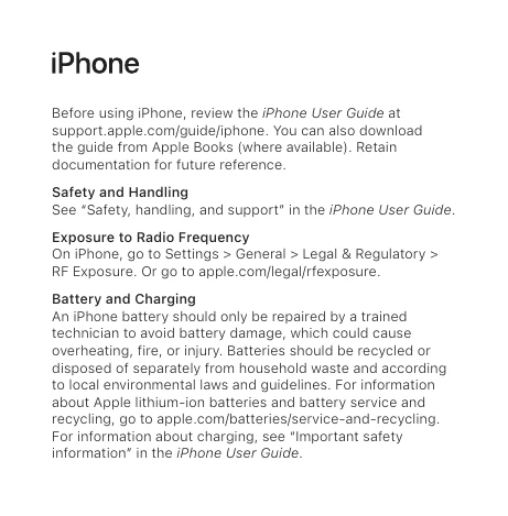 Safety/Compliance for iPhone