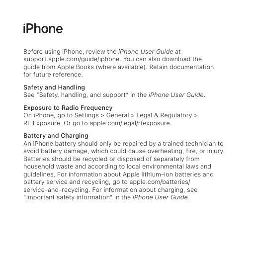 Safety/Compliance for iPhone