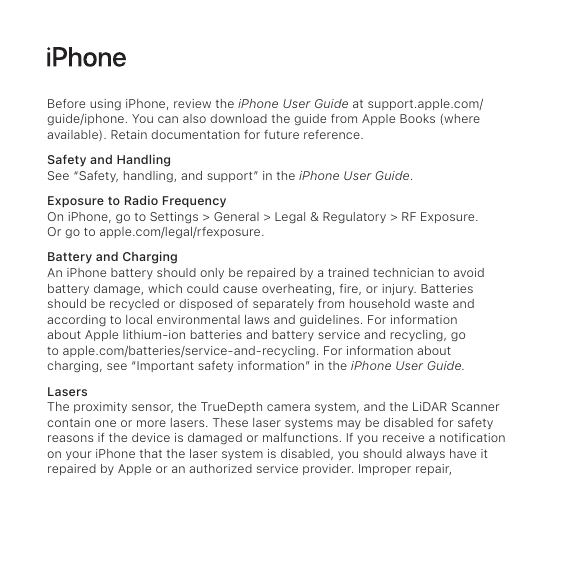 Manual for iPhone