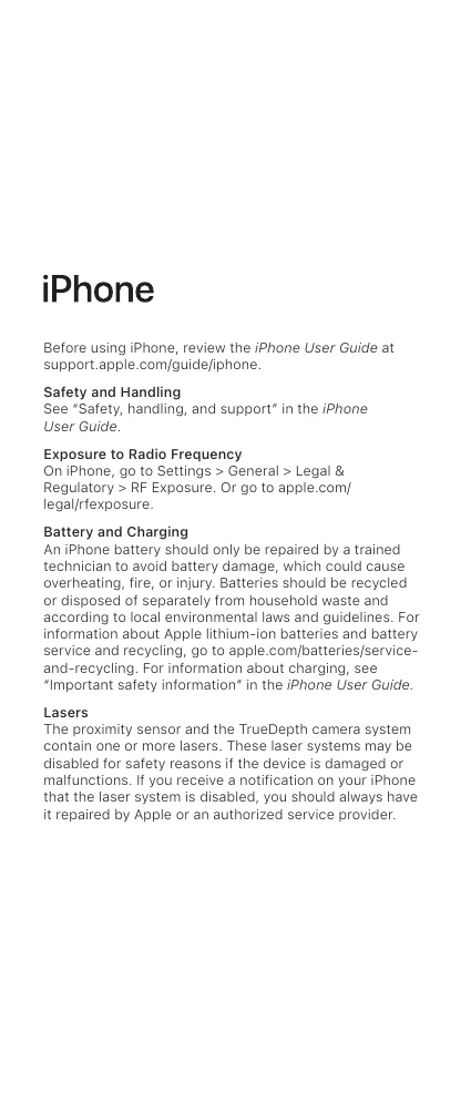 Safety/Compliance for iPhone