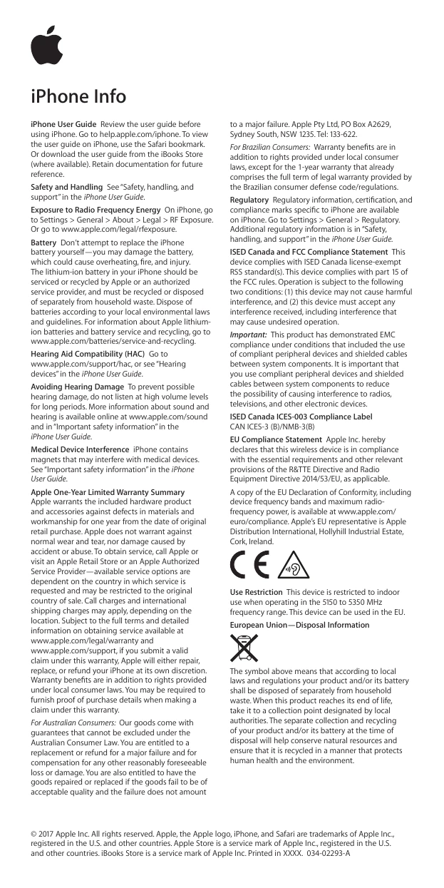 Safety/Compliance for iPhone