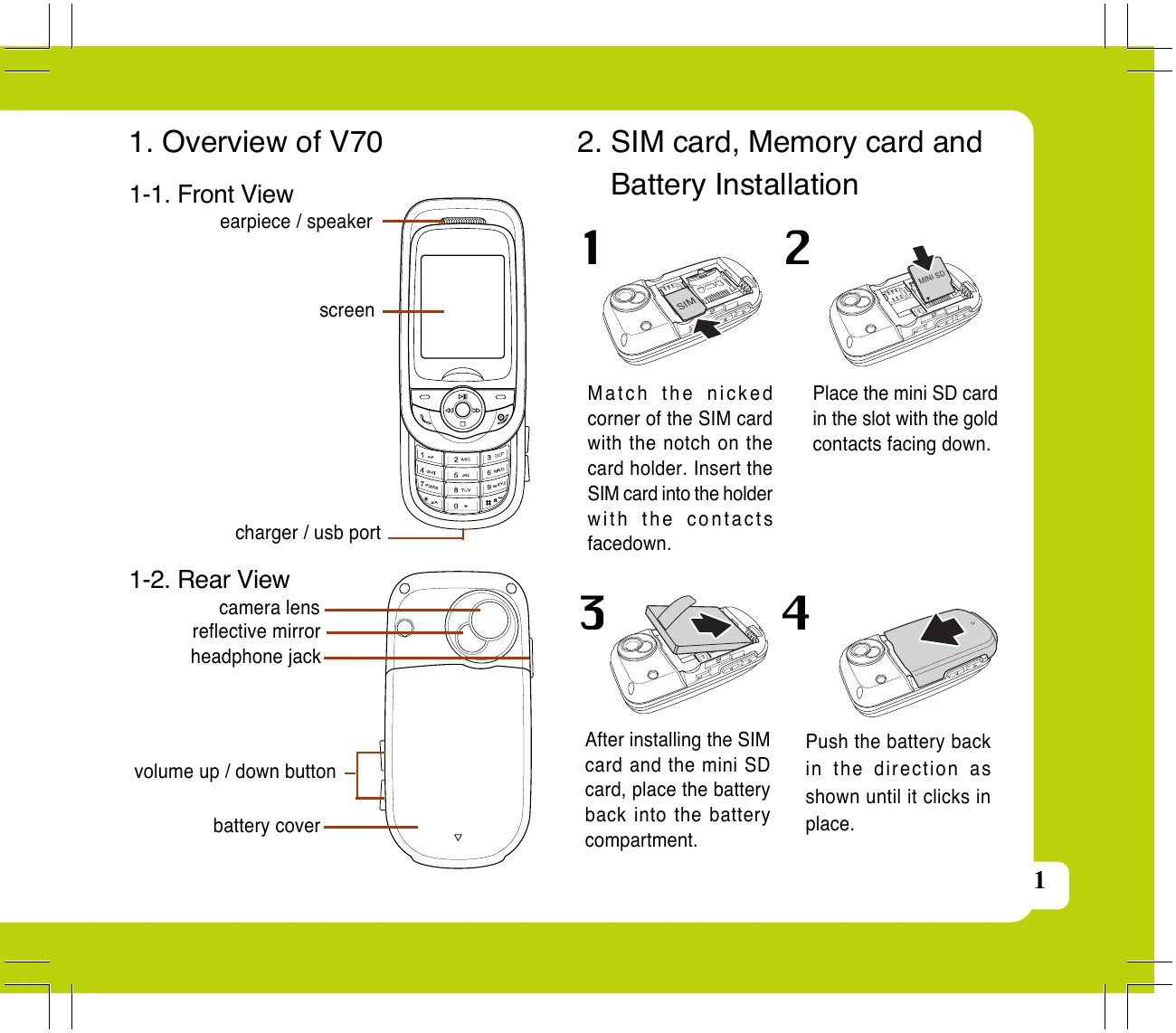 Manual for V70