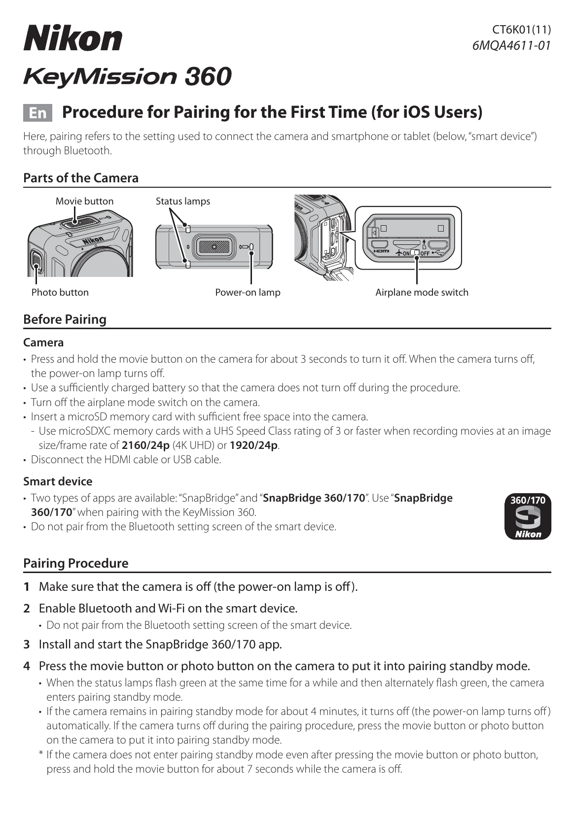 Quick Start Guide for KeyMission 360